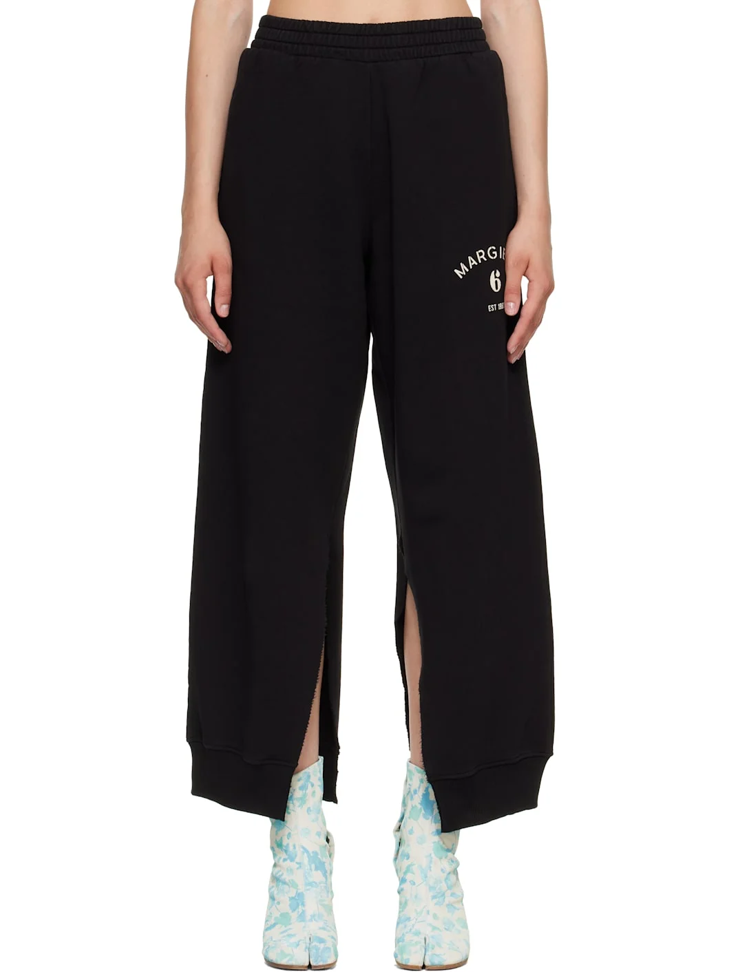 Black Split Hem Lounge Pants - 1