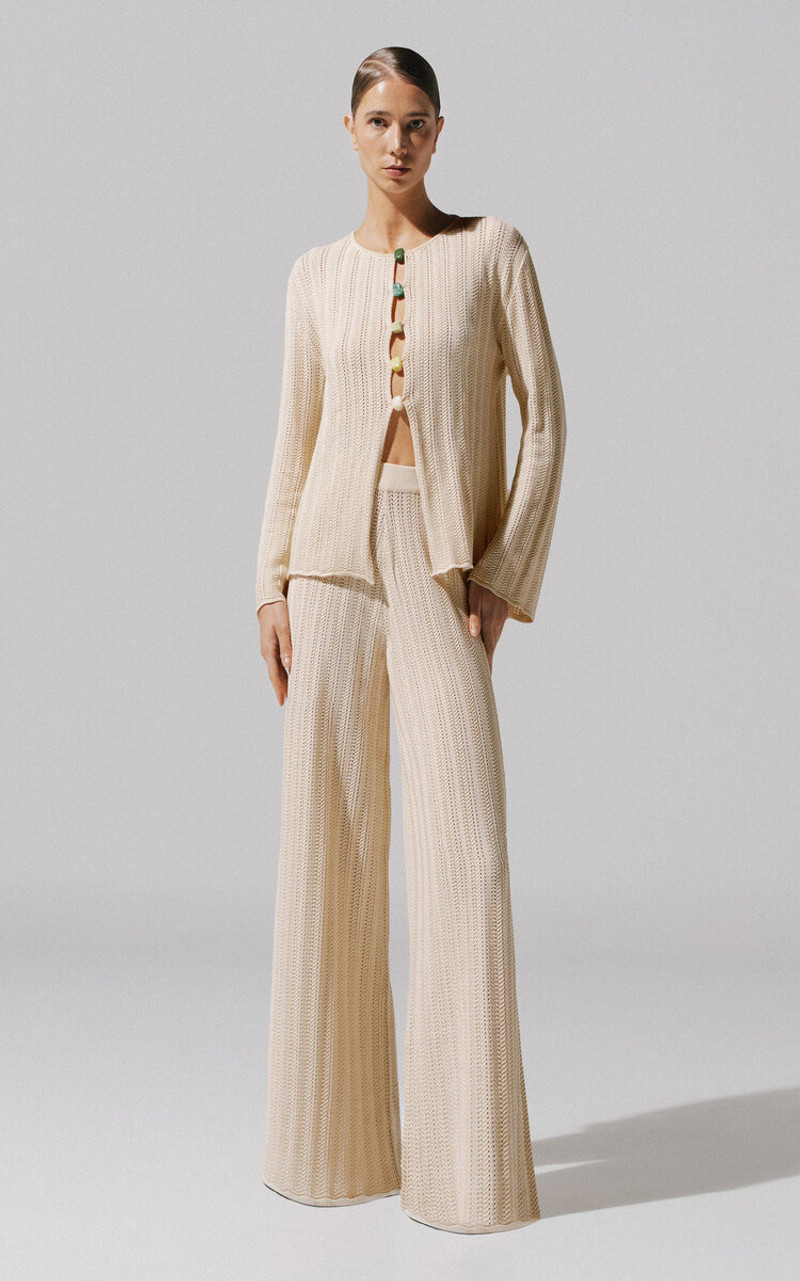 BAOBAB Corsica Beaded Knit Top white outlook
