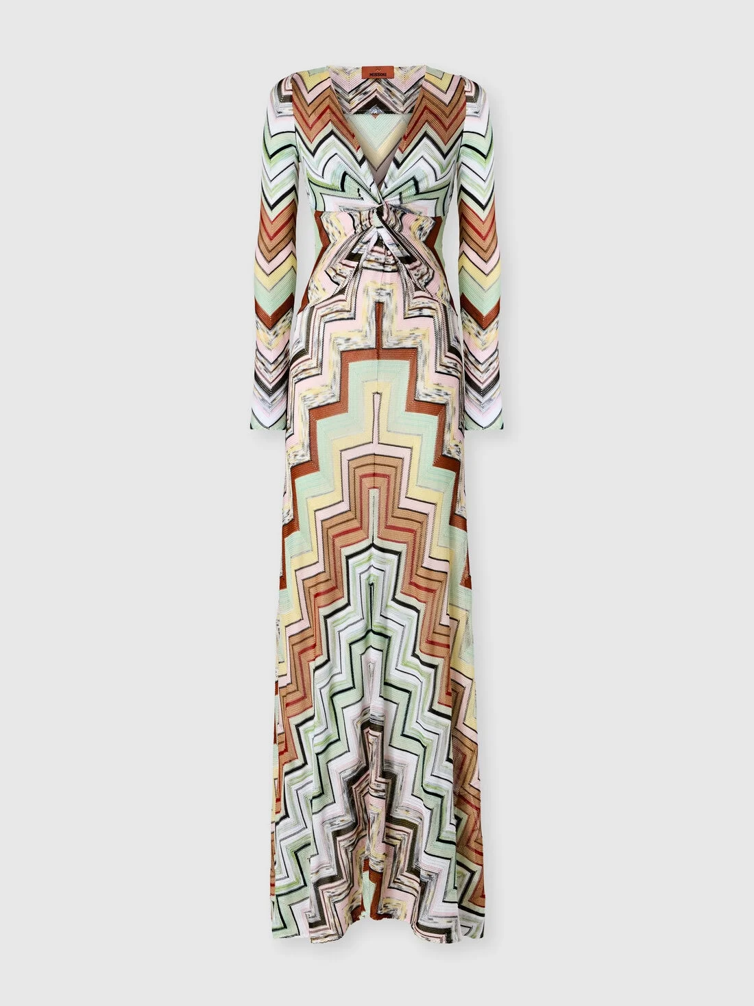 Chevron Viscose and Cotton Gown - 1