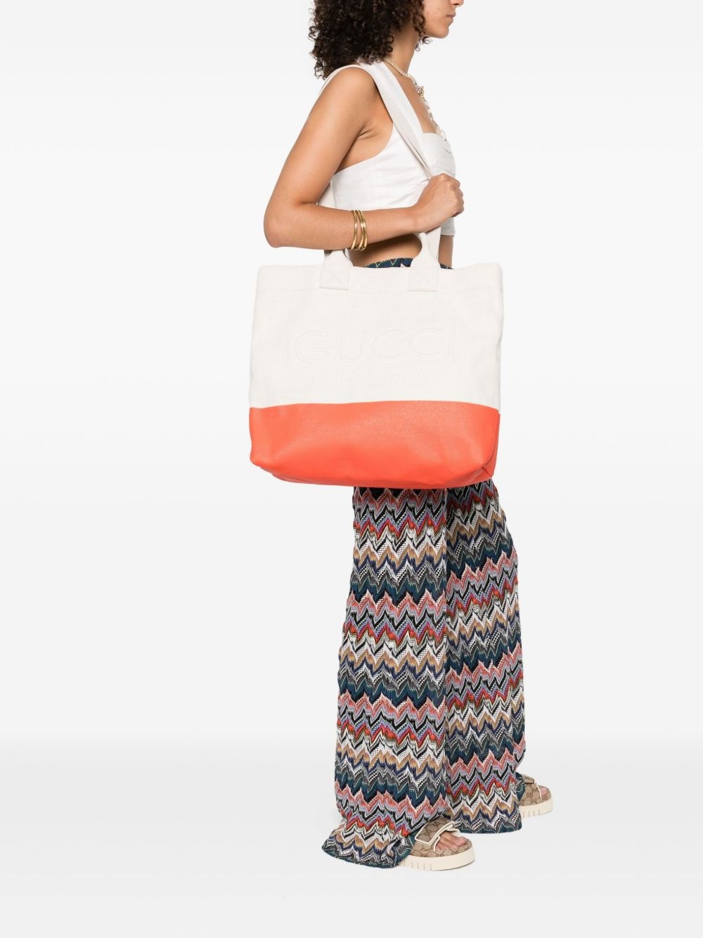 logo-embossed tote bag - 2