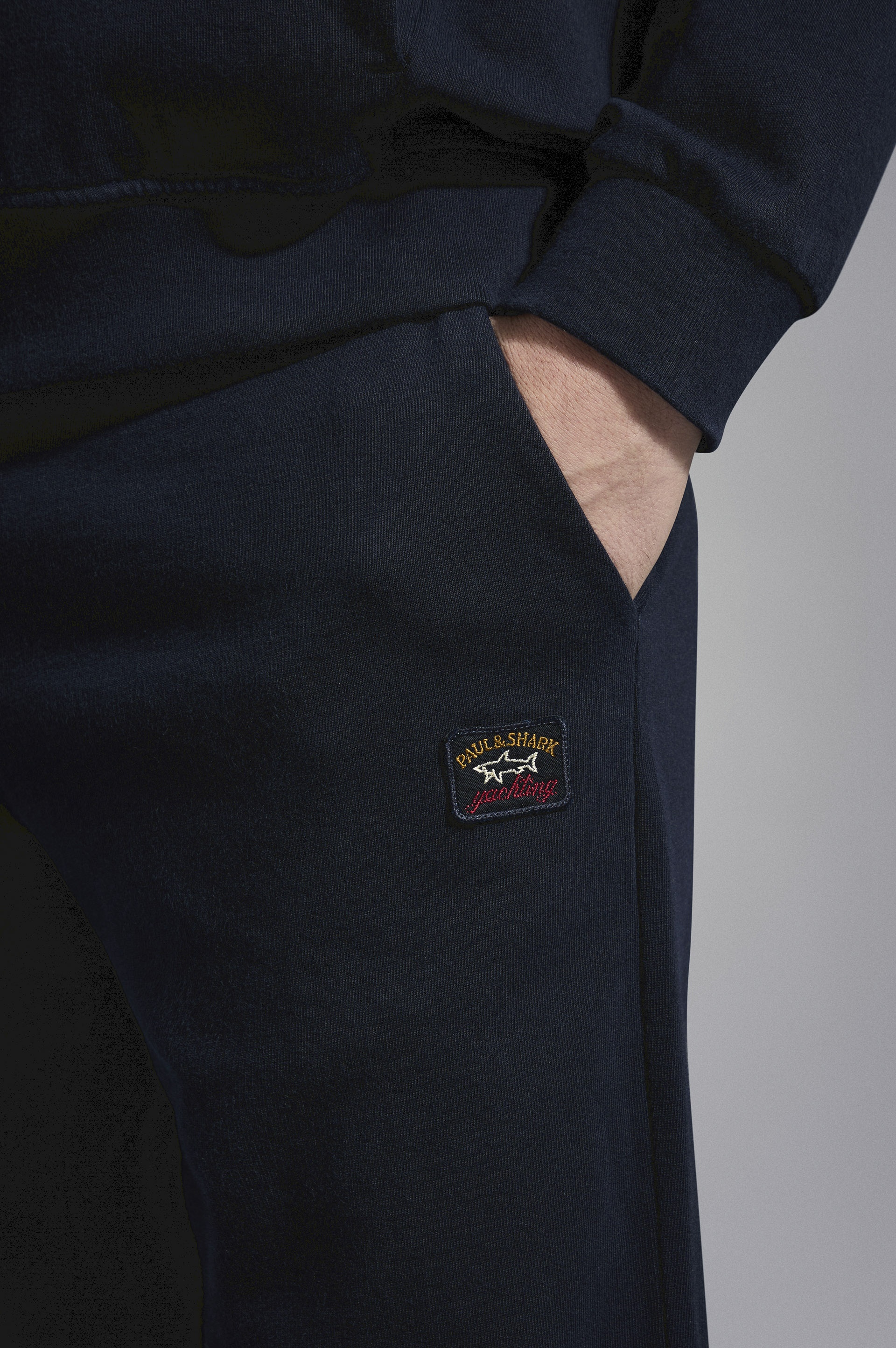 COTTON FULL ZIP TRACKSUIT WITH ICONIC BADGE - 5