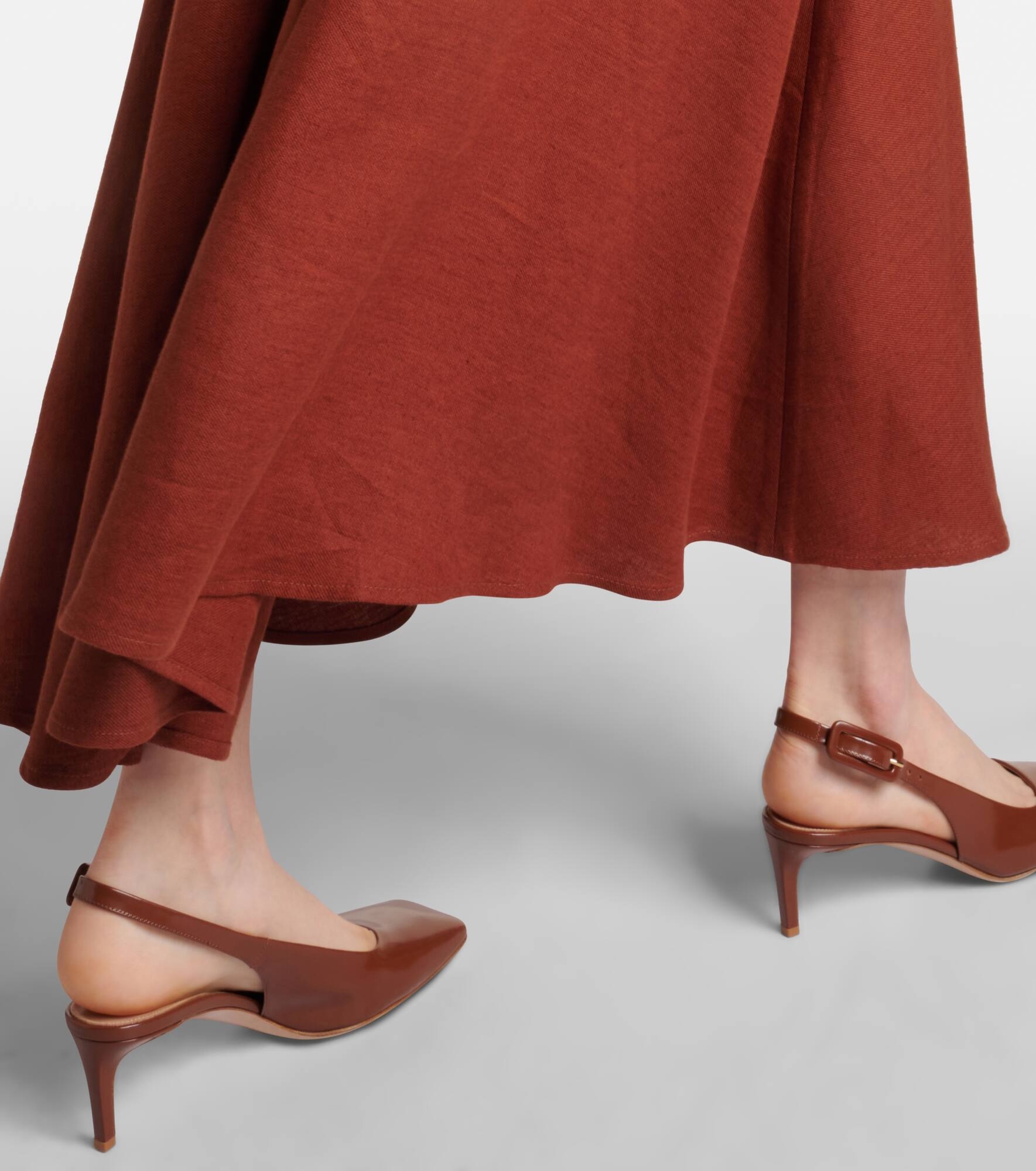 55 patent leather slingback pumps - 7