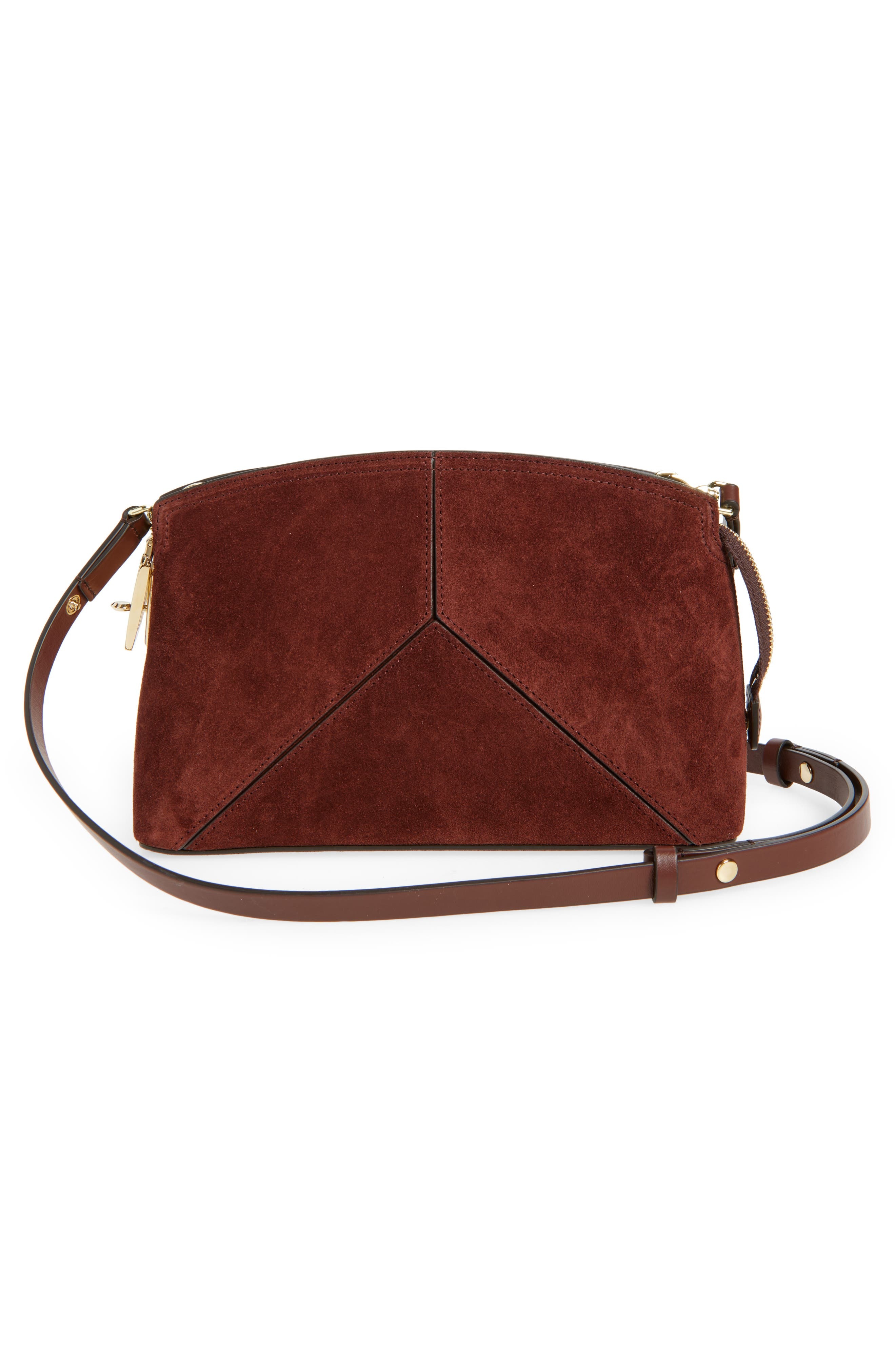 Victoria Beckham Victoria Suede Crossbody in Dark Brown at Nordstrom - 4