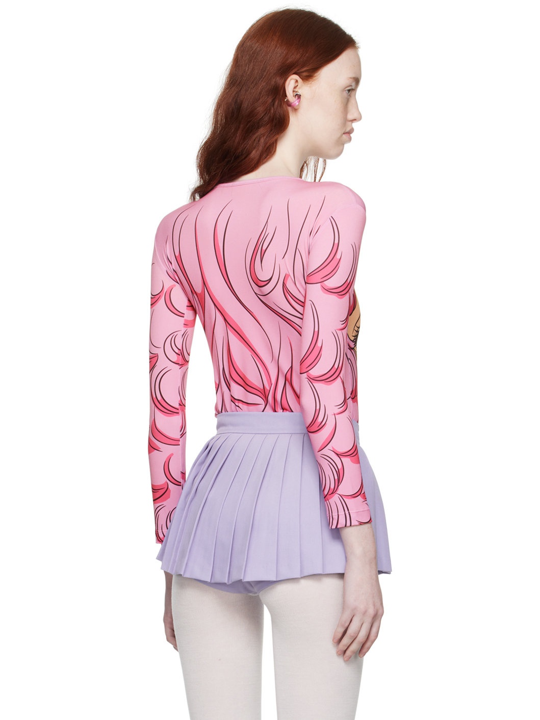 SSENSE Exclusive Pink Crying Girl Long Sleeve T-Shirt - 3