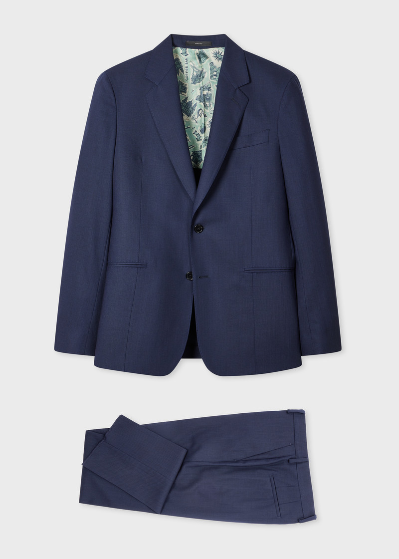 Navy 'Travel Pro' Wool Suit 1