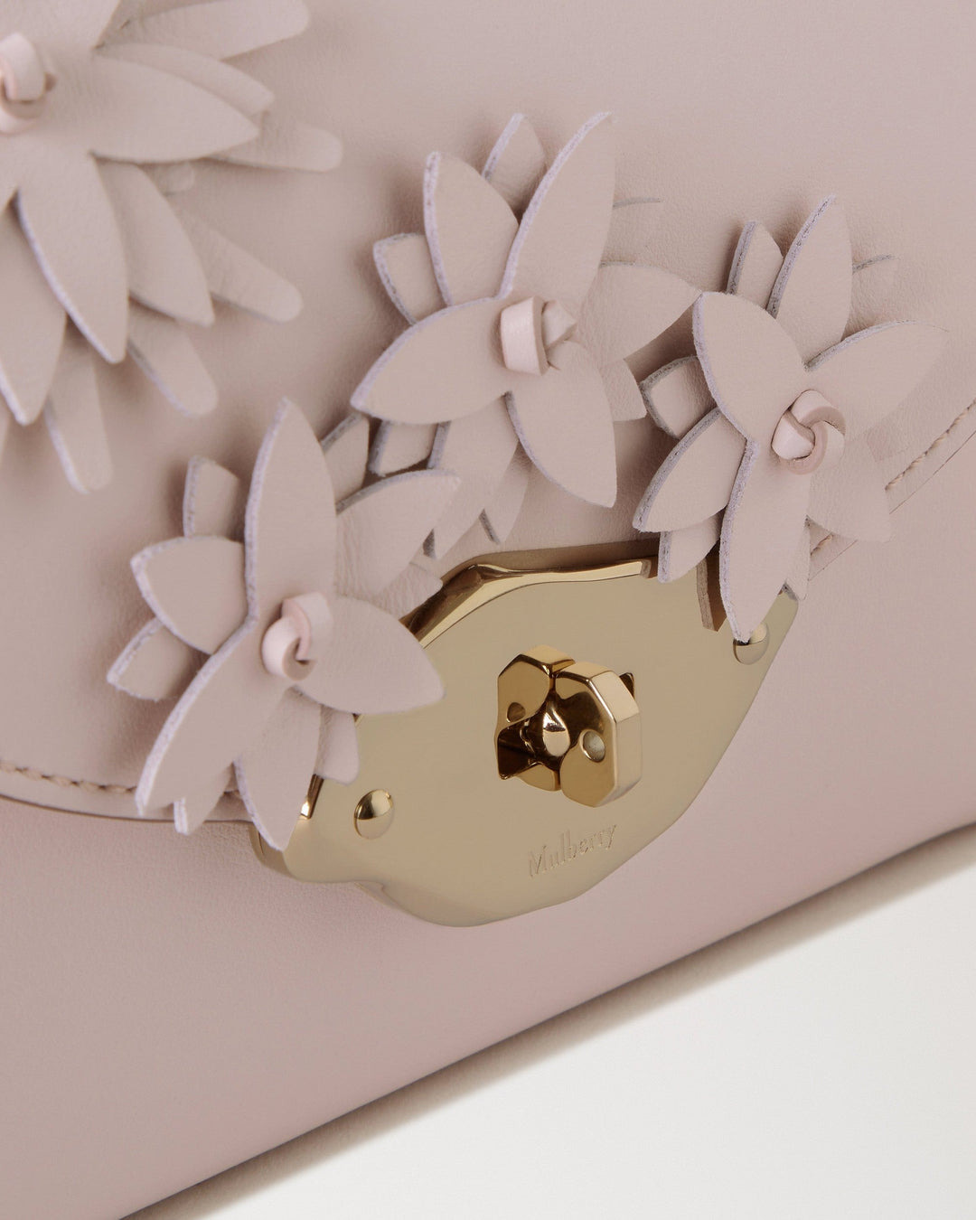Small Lana Top Handle Blossom Pink High Gloss Leather & Flowers - 6