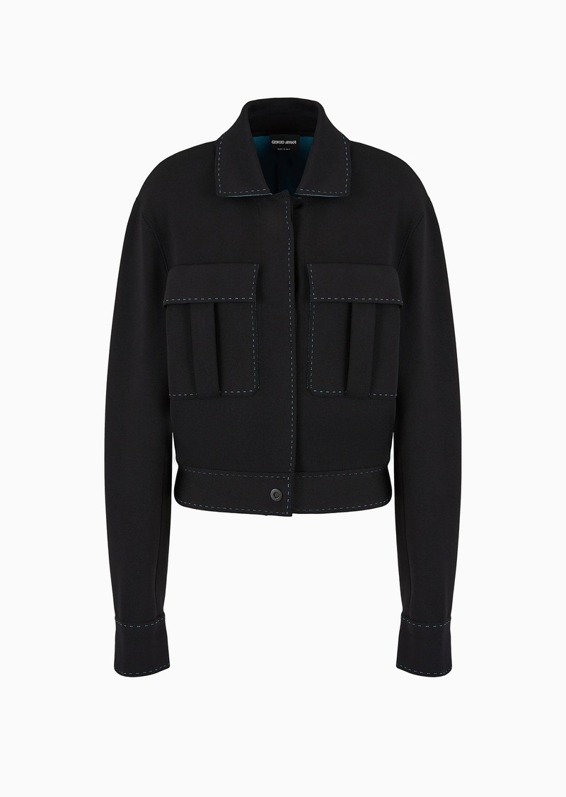 Bonded silk and viscose blouson 1