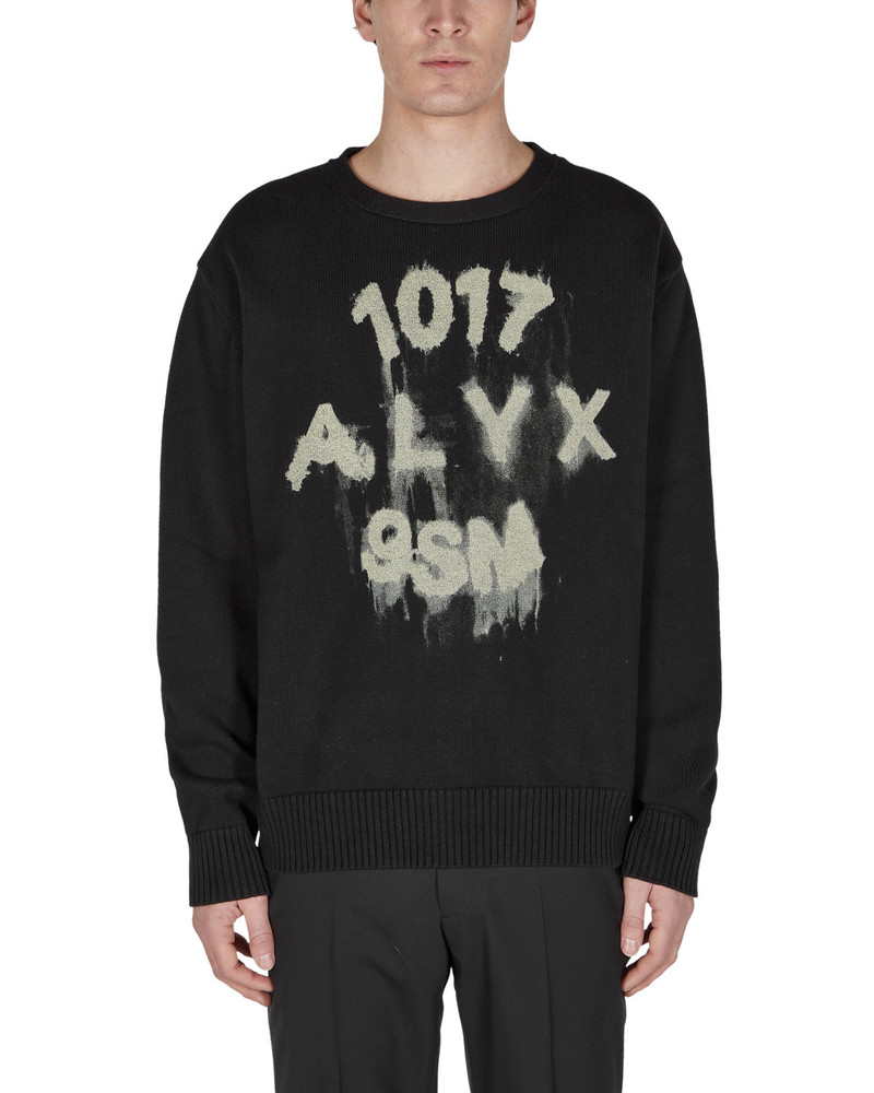 1017 ALYX 9SM TREATED LOGO CREWNECK SWEATER outlook