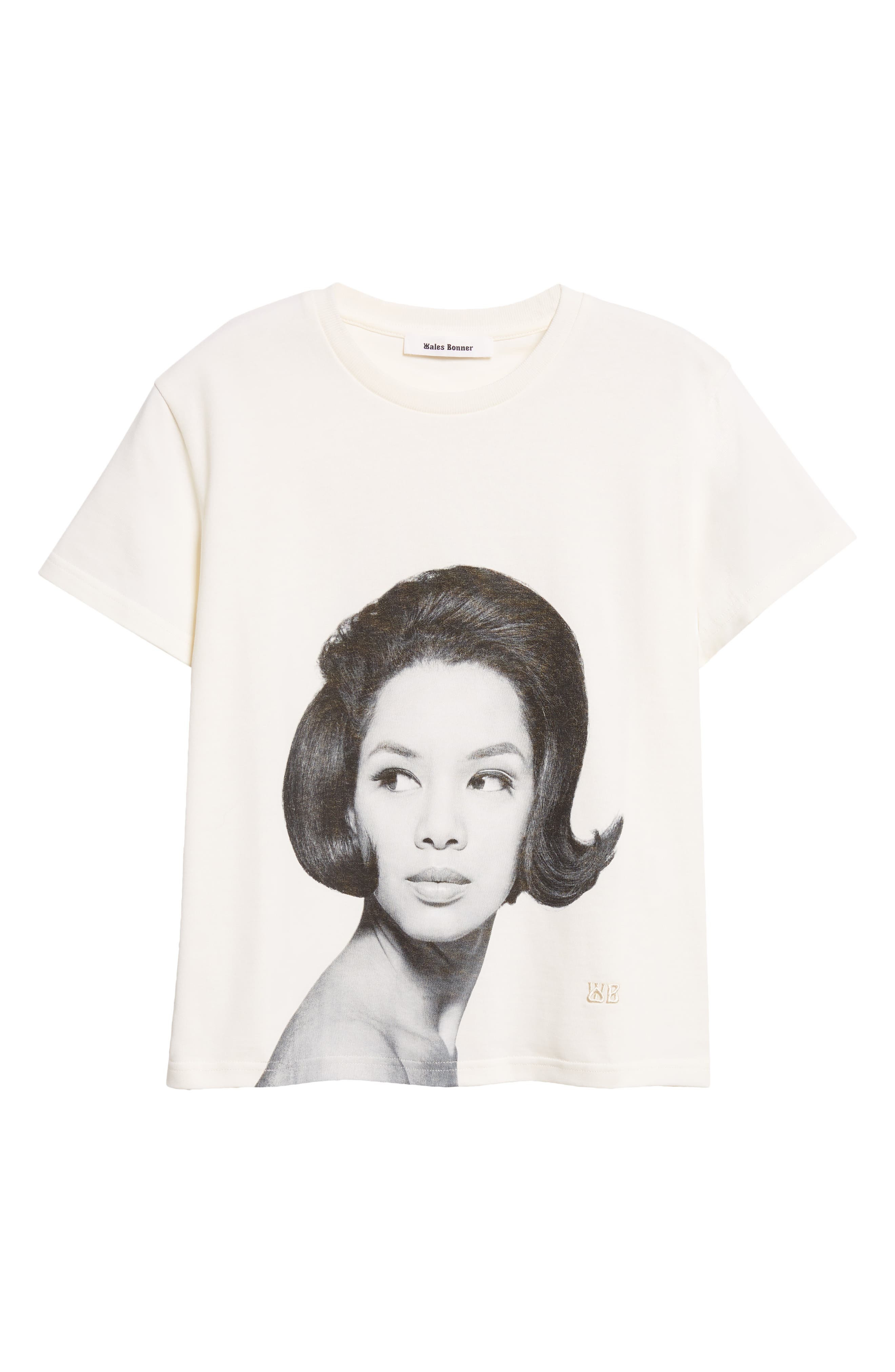 Wales Bonner Selah Crop Graphic T-Shirt in Ivory at Nordstrom - 1