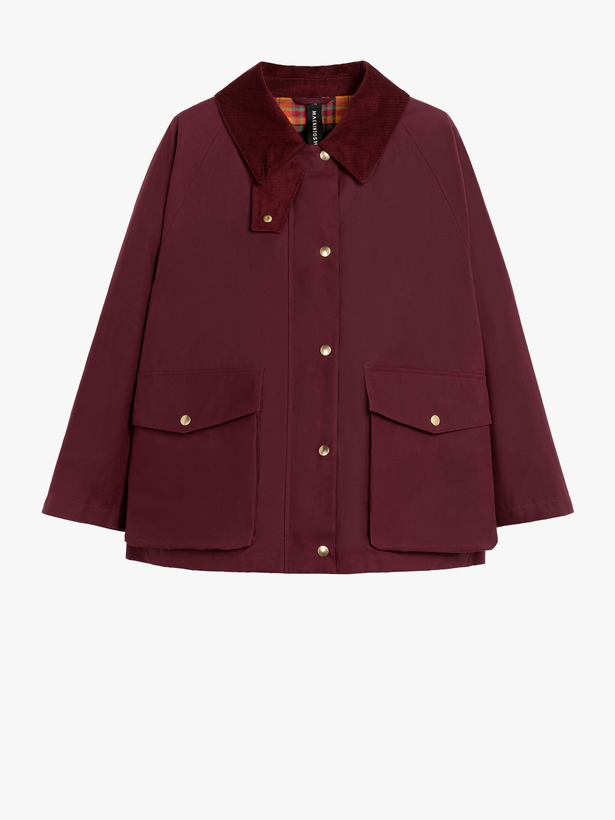 Mackintosh BLAIR BURGUNDY WAXED COTTON FIELD JACKET REVERSIBLE