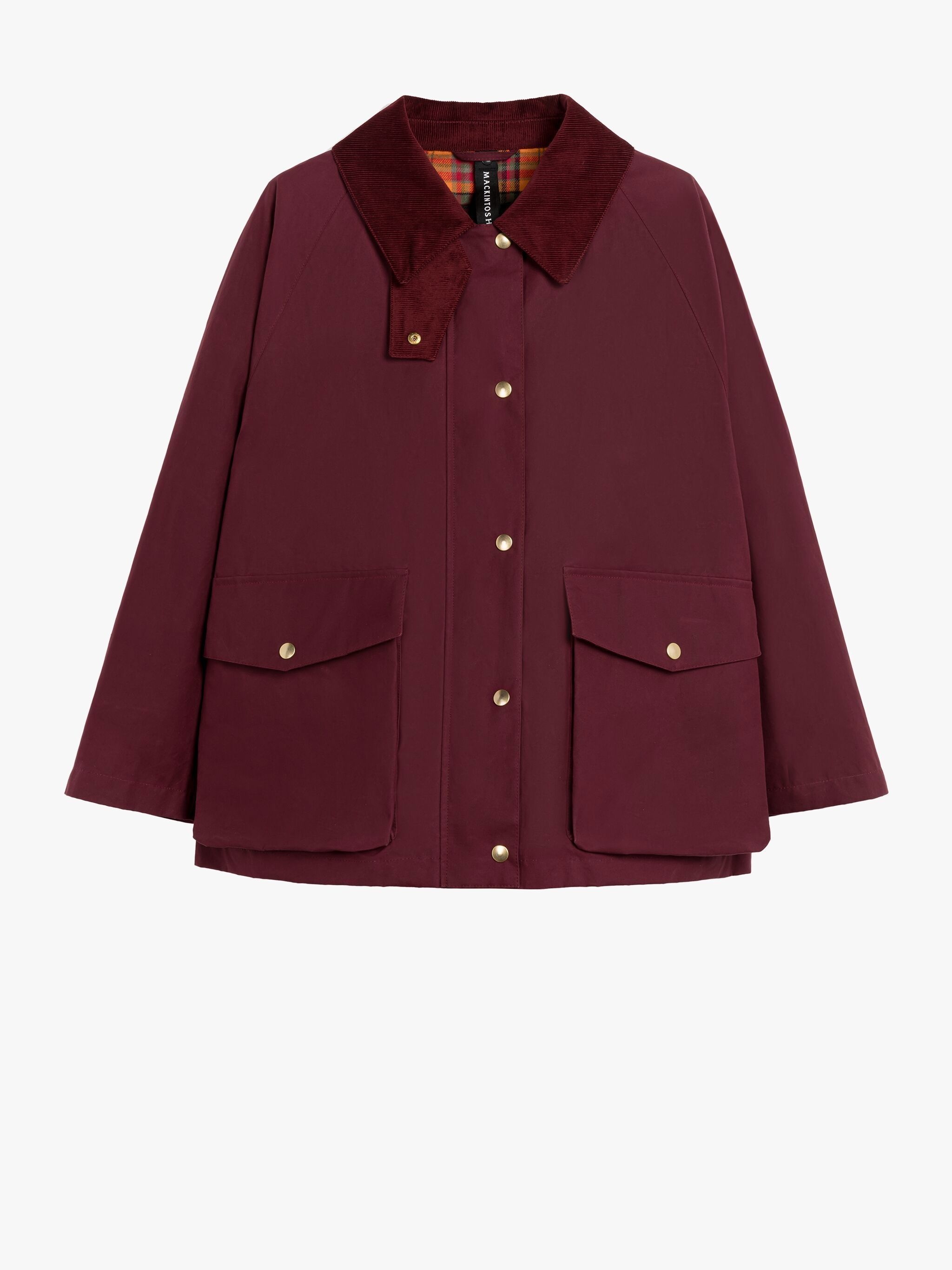 BLAIR BURGUNDY WAXED COTTON FIELD JACKET - 1