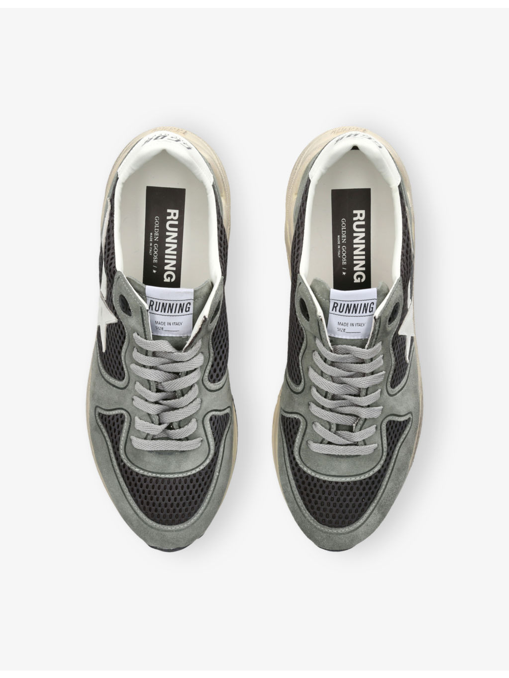 Men’s Running Sole Suede and Mesh Low-Top Trainers - 2