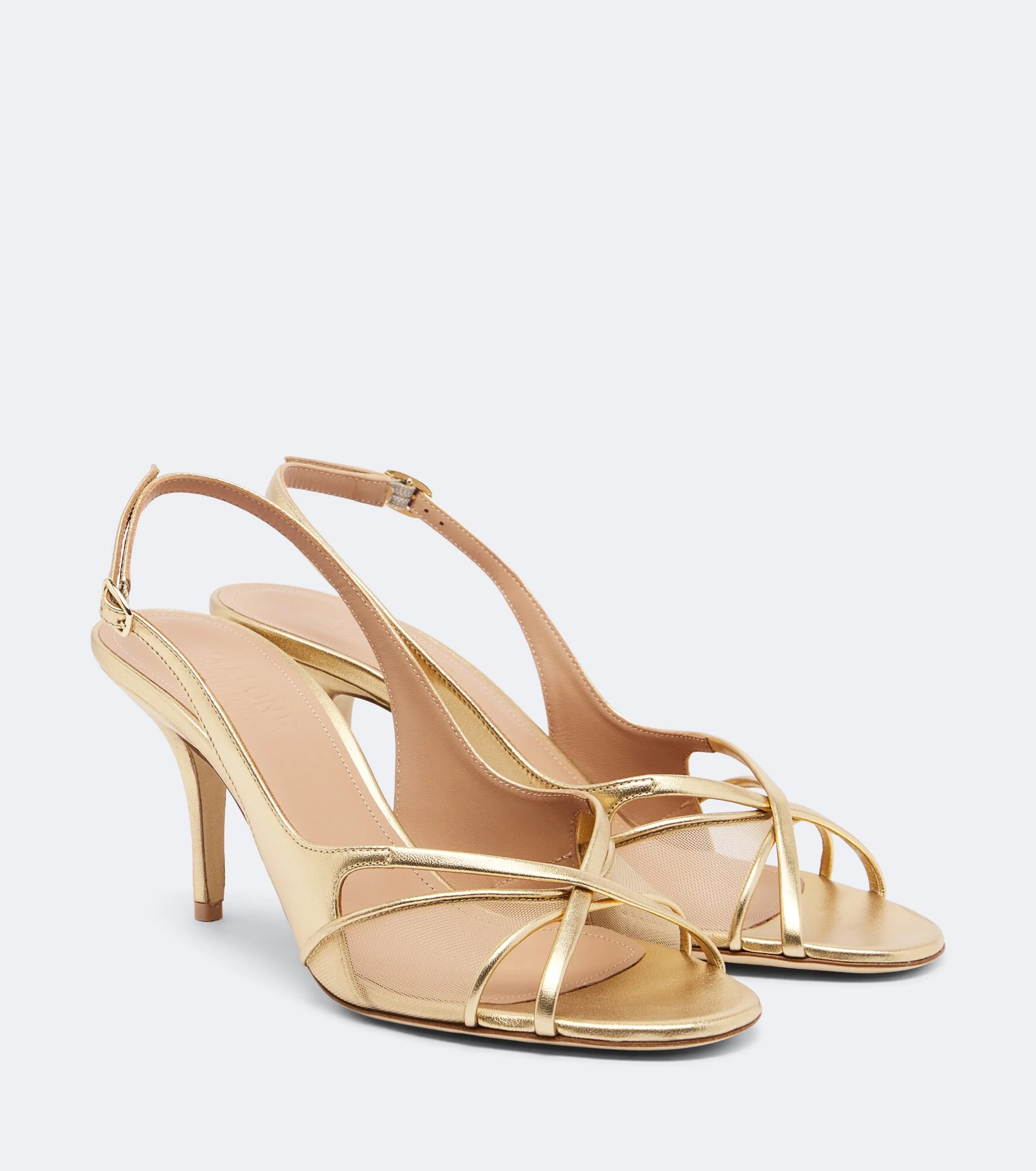 Petra leather and mesh slingback sandals - 1