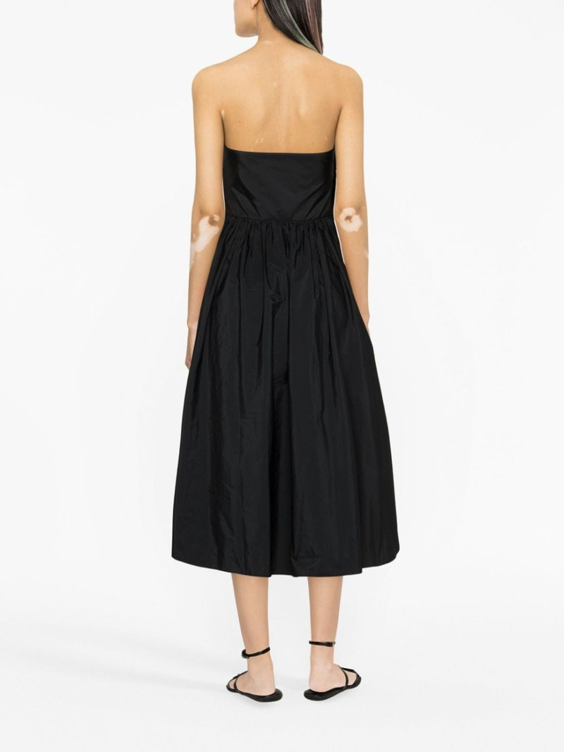 bow appliqué strapless mididress 3