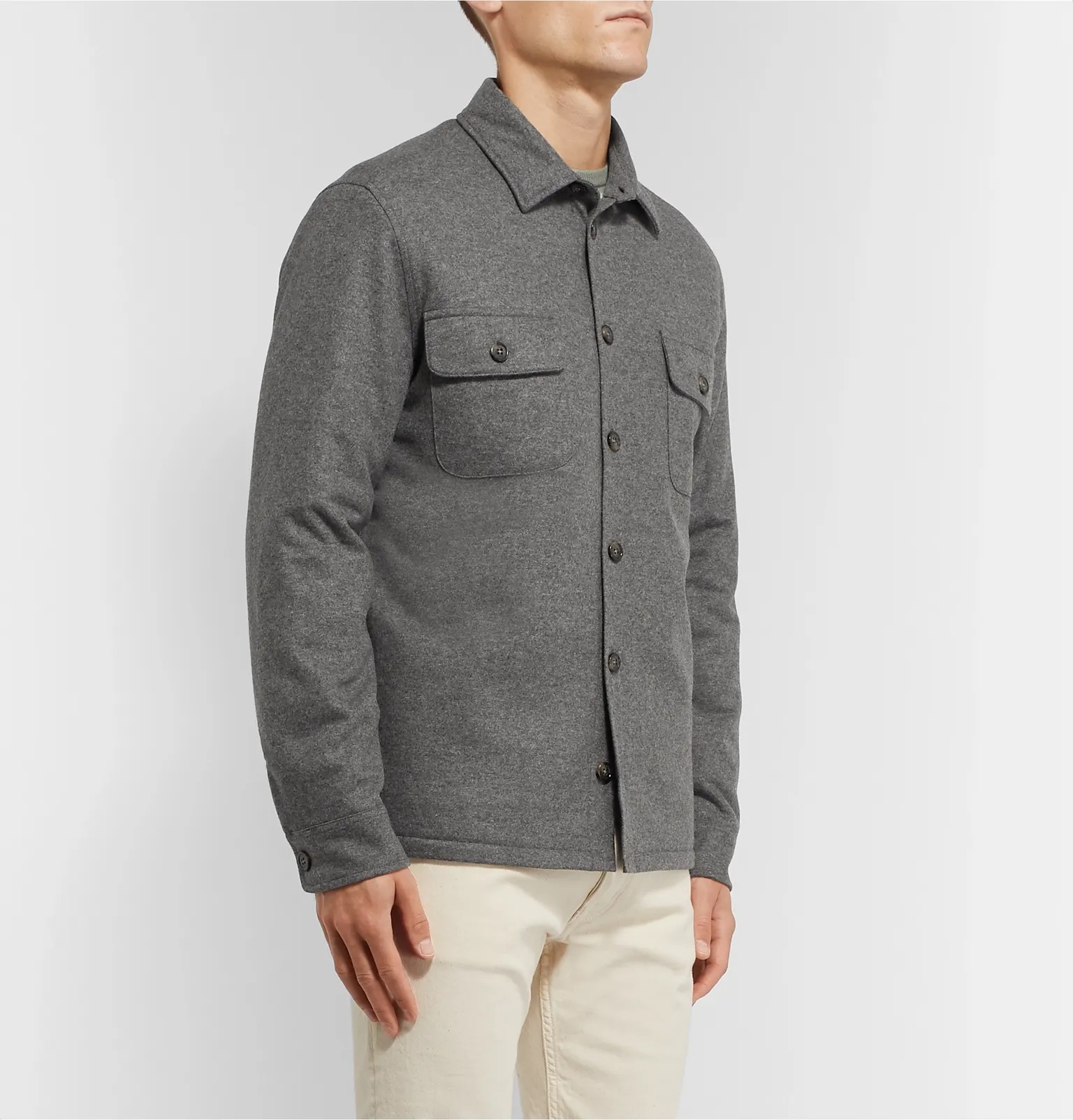 Storm System Cashmere Overshirt - 4