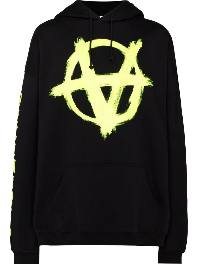 Double Anarchy logo hoodie 1