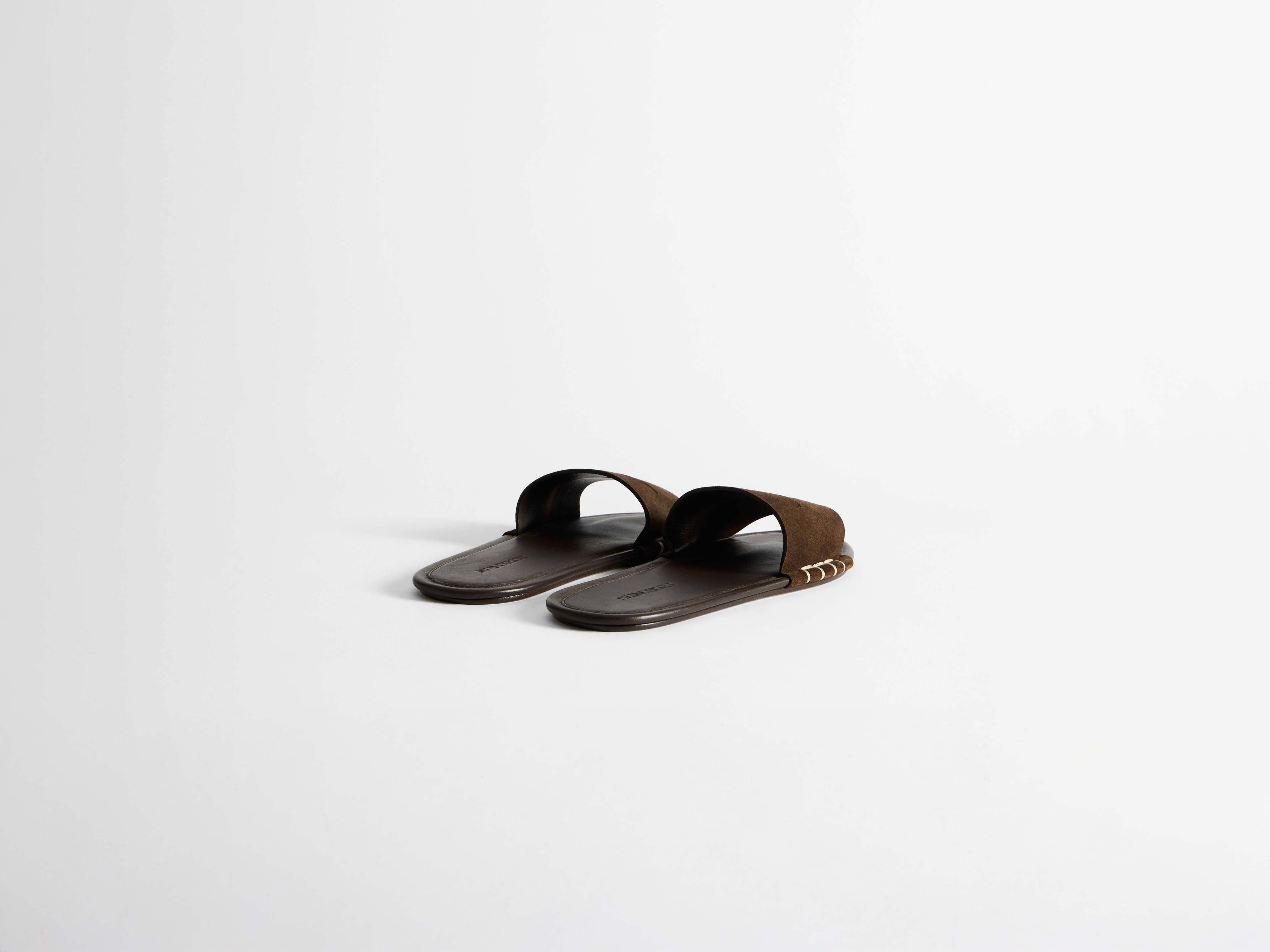 MENS LOAFER SLIDE MULES IN BROWN - 3