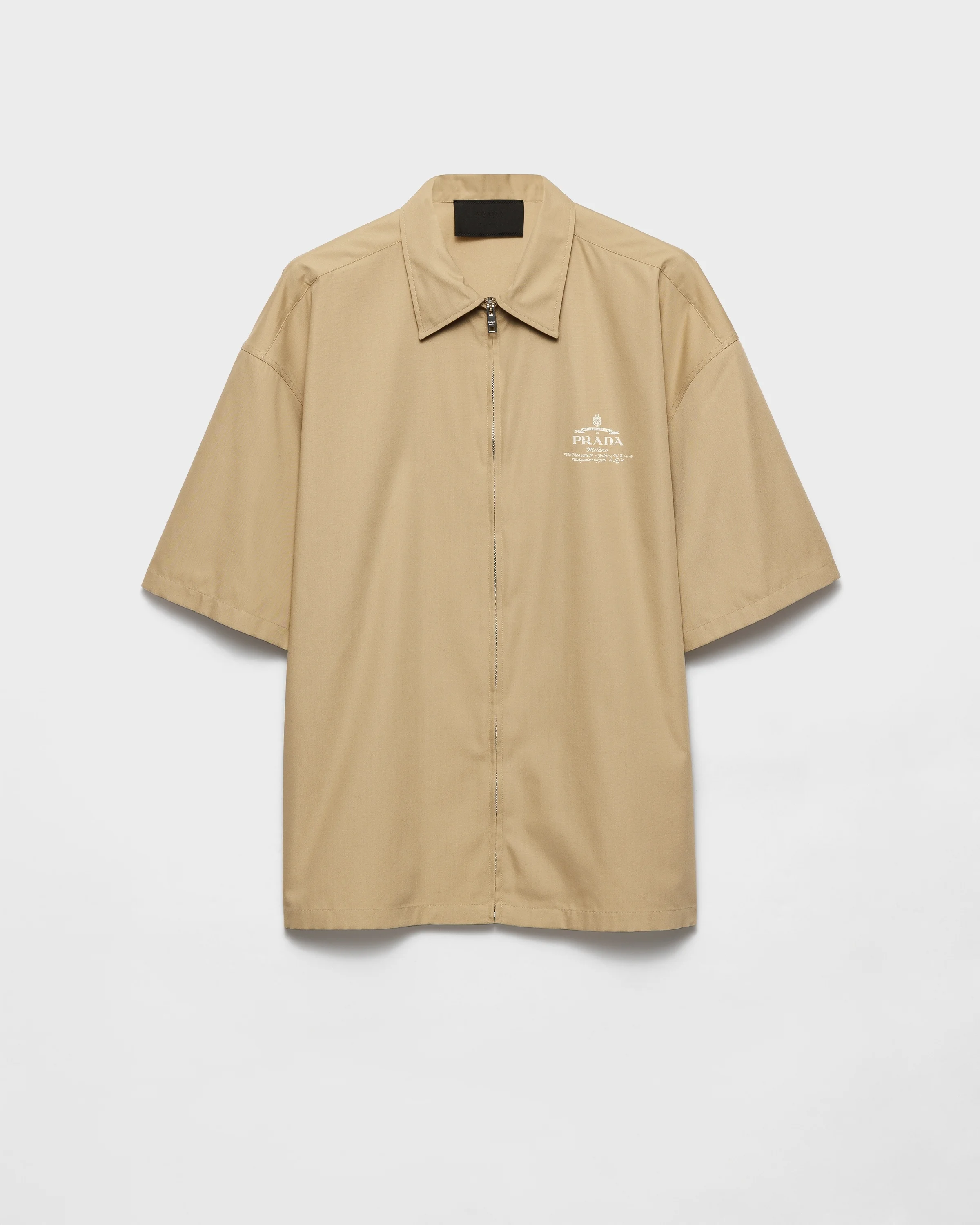 Short-sleeved technical cotton shirt - 1