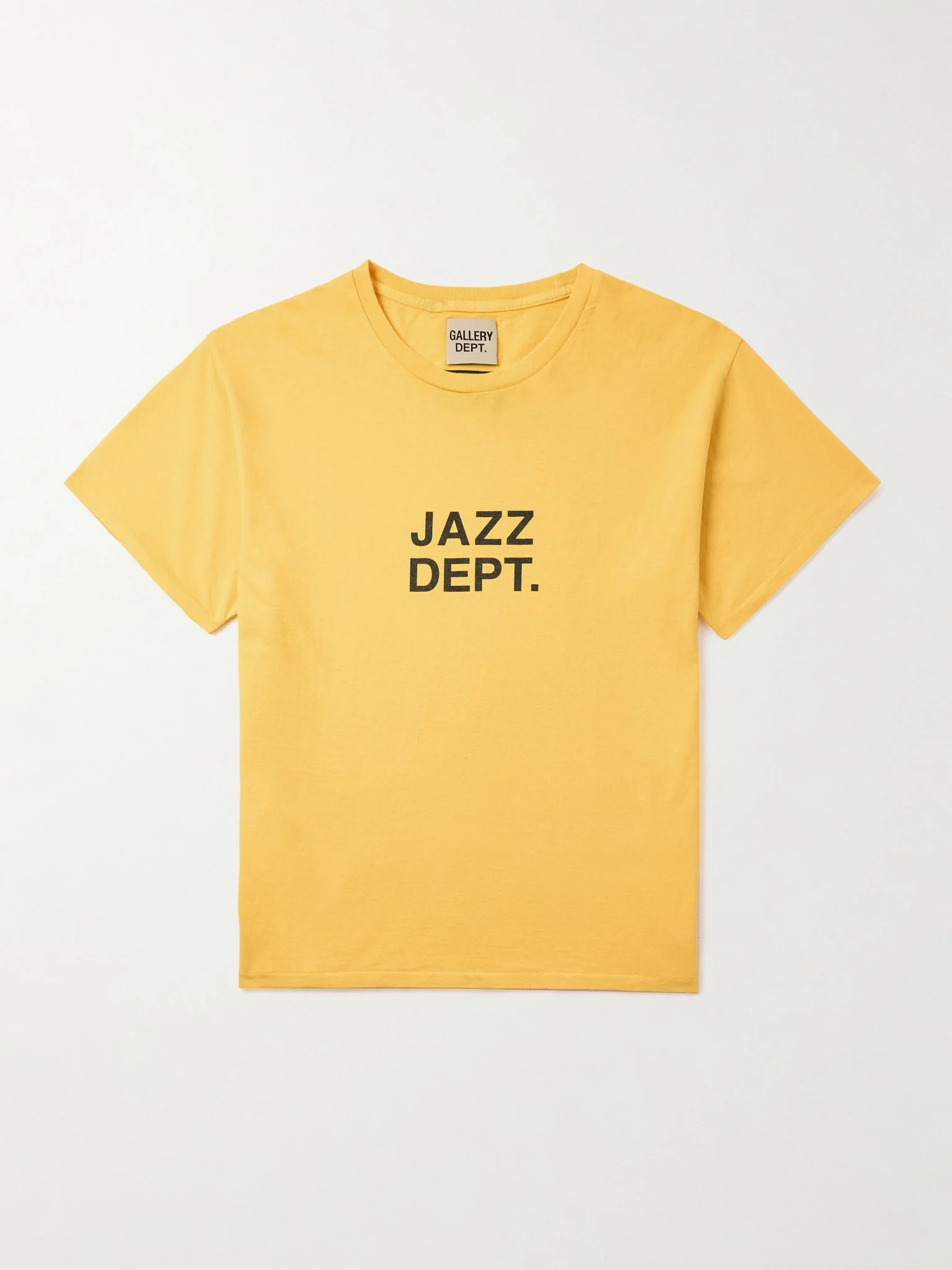 Jazzy Logo-Print Cotton-Jersey T-Shirt Yellow - 1