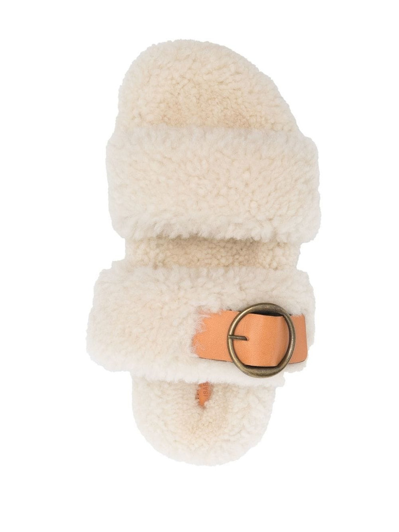 shearling buckle sandals 4