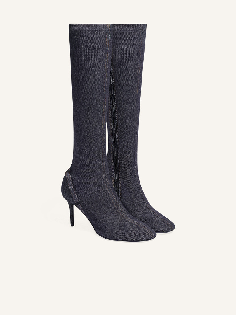 courrèges OBLIQUE DENIM BOOTS outlook