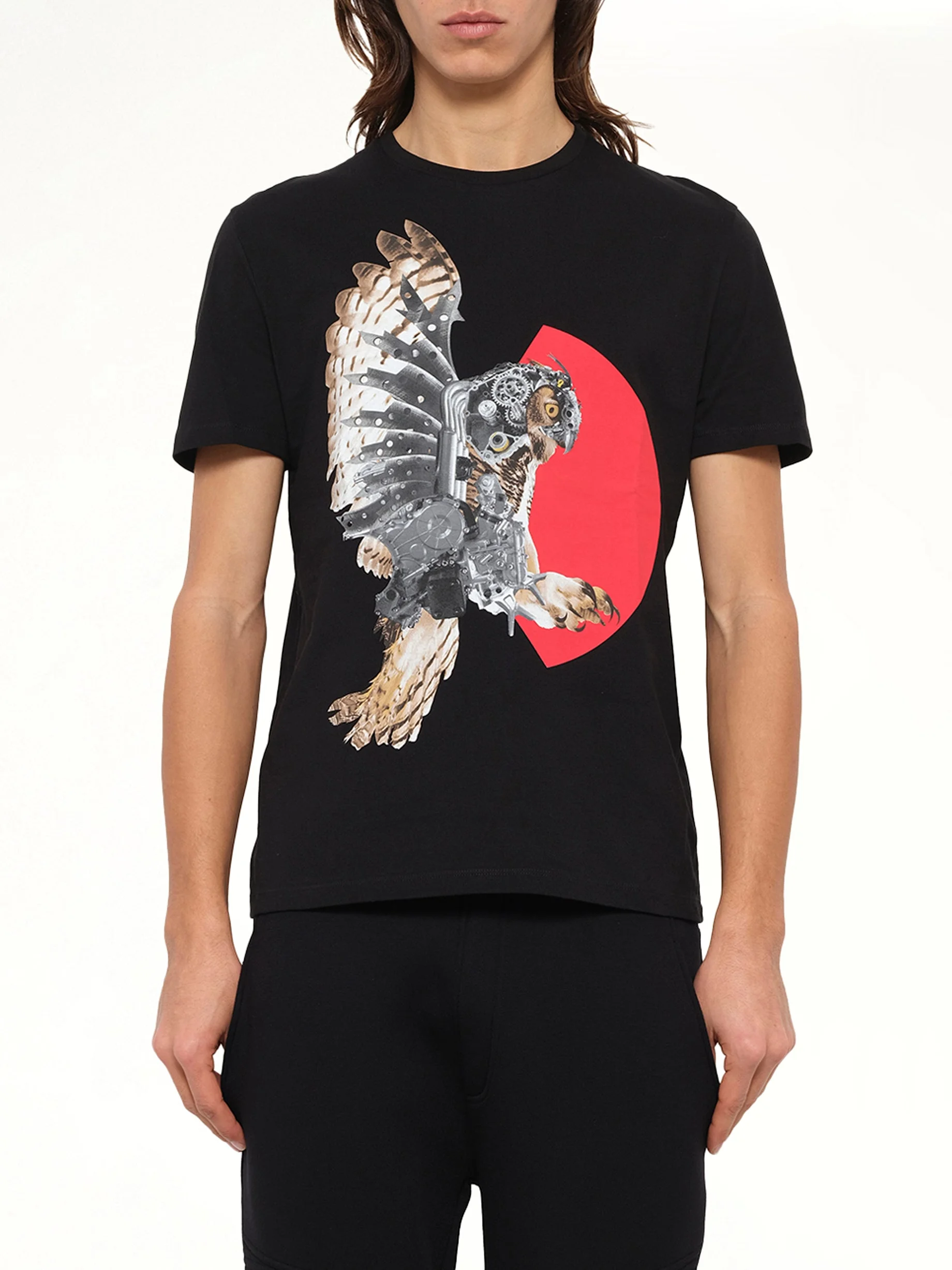 Owl T-Shirt in Black - 1