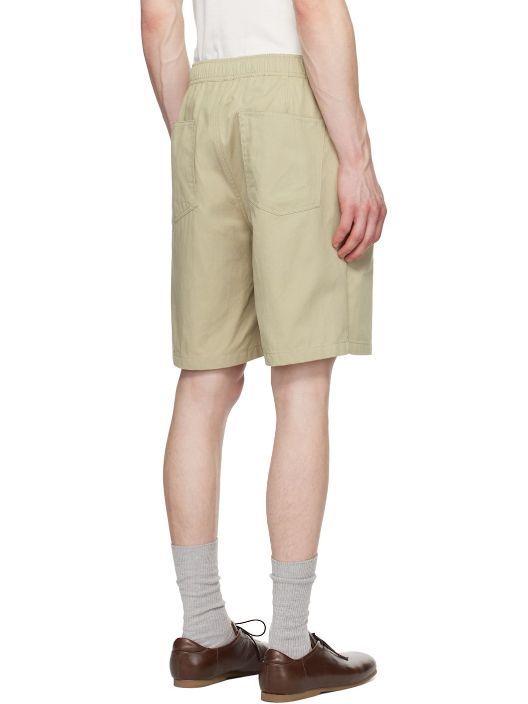 Beige Ragnar Fine Broken Twill Shorts - 3