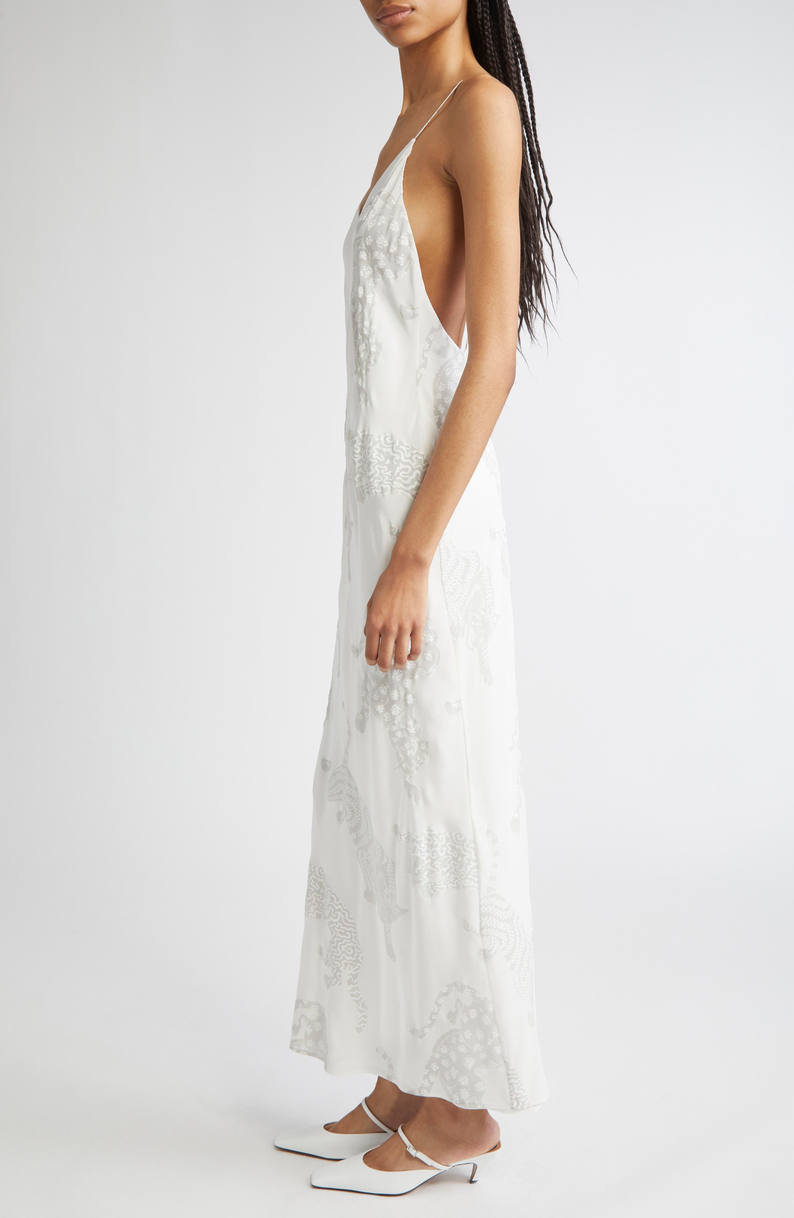Stella McCartney Wildcat Print Silk Gown in 9500 - 3