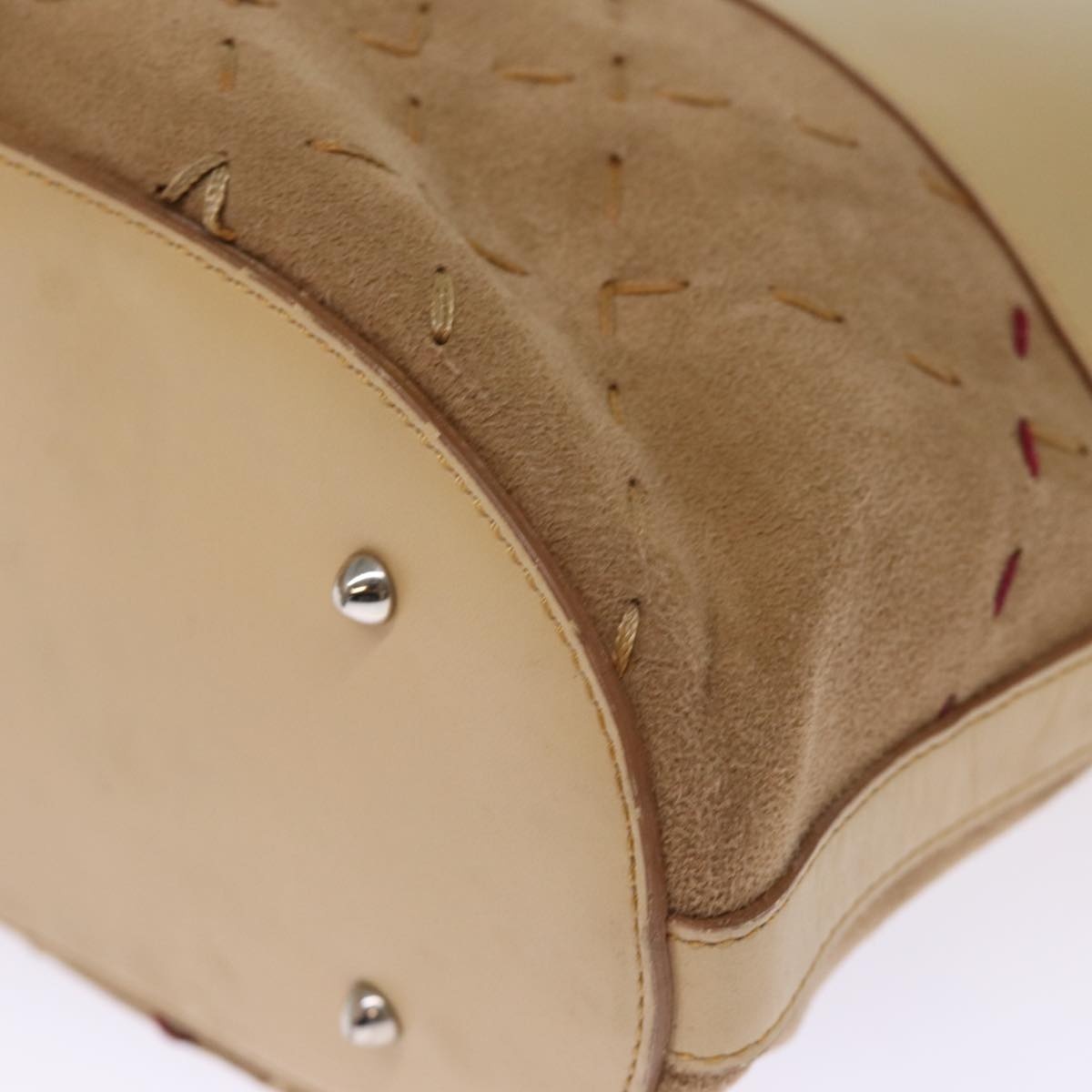 Burberry Shoulder Bag Suede Leather Beige - 16