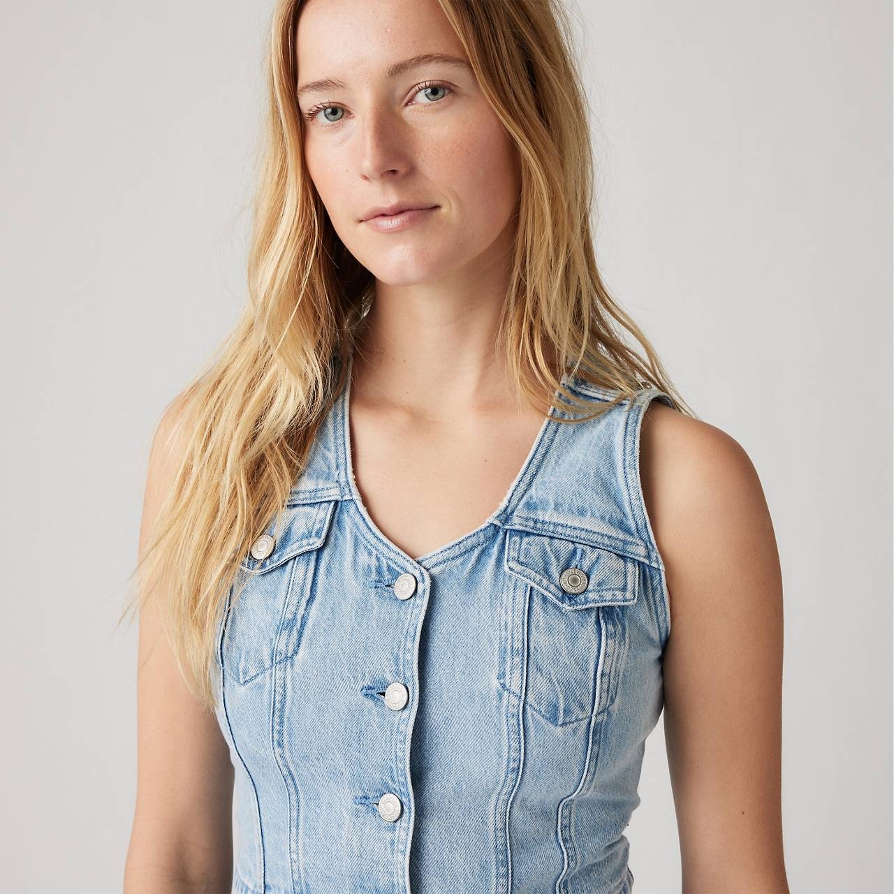 BELLA DENIM CORSET TOP - 5