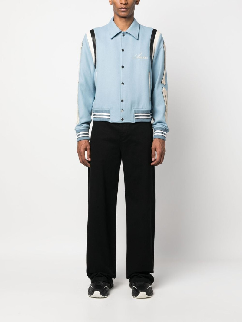 AMIRI logo-print bone-patch jacket outlook