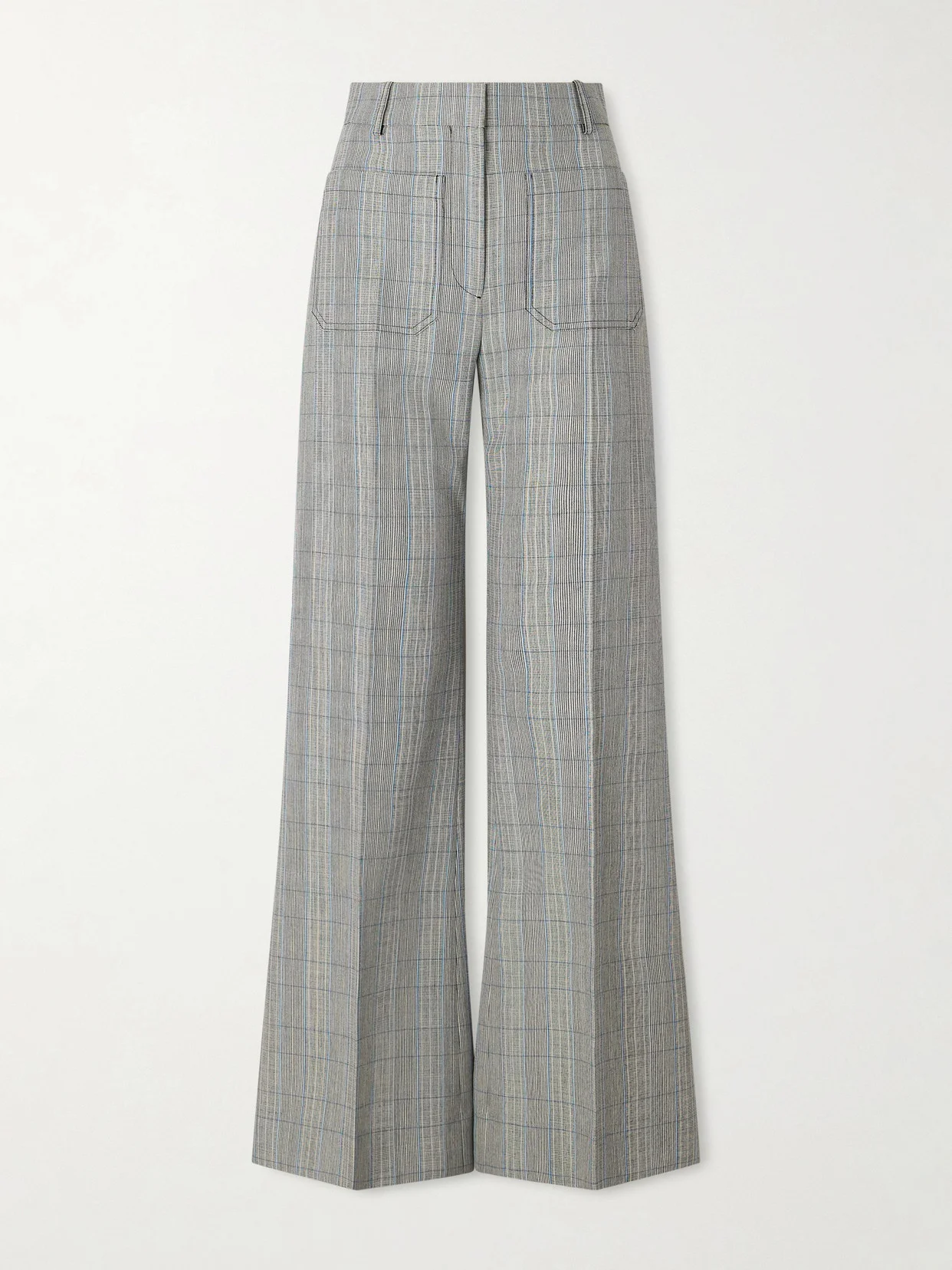 Alina Checked Wool Wide-leg Pants - 1