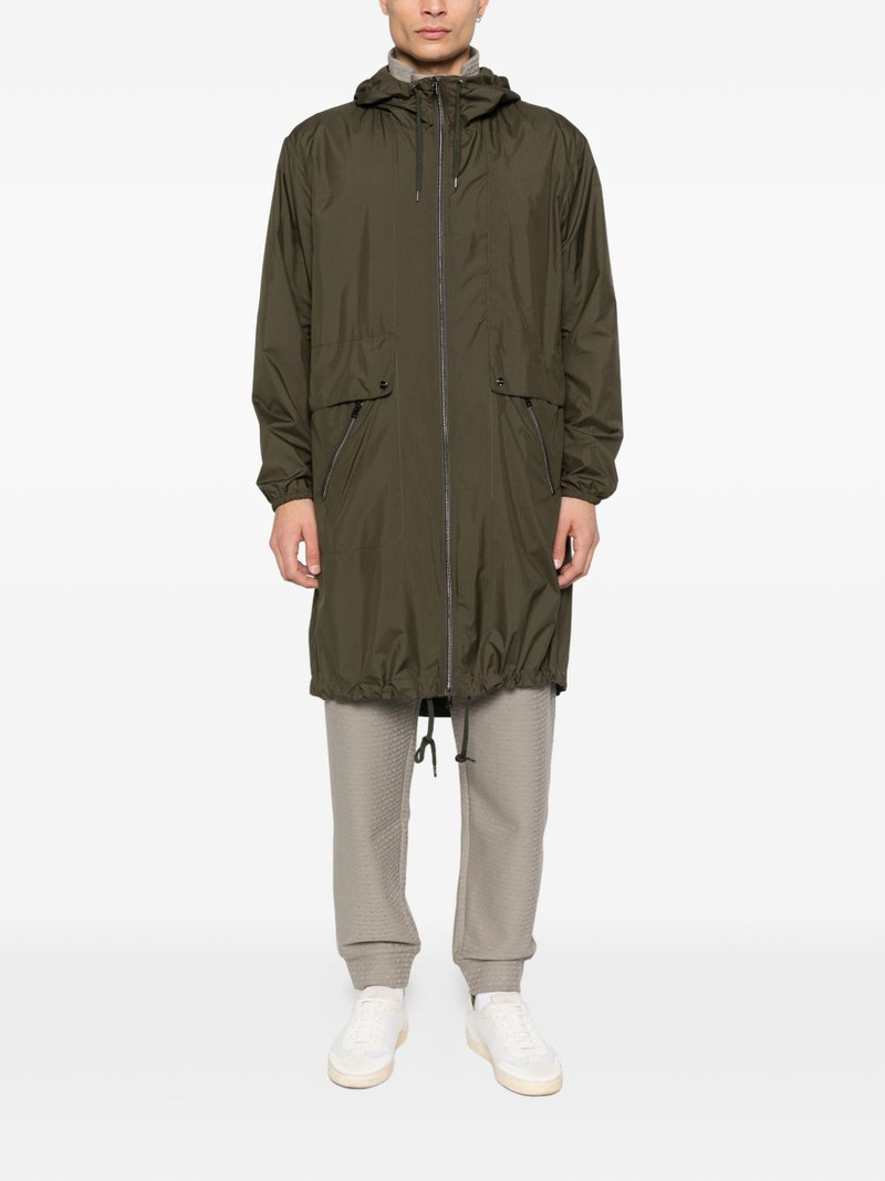 Herno hooded long windbreaker outlook