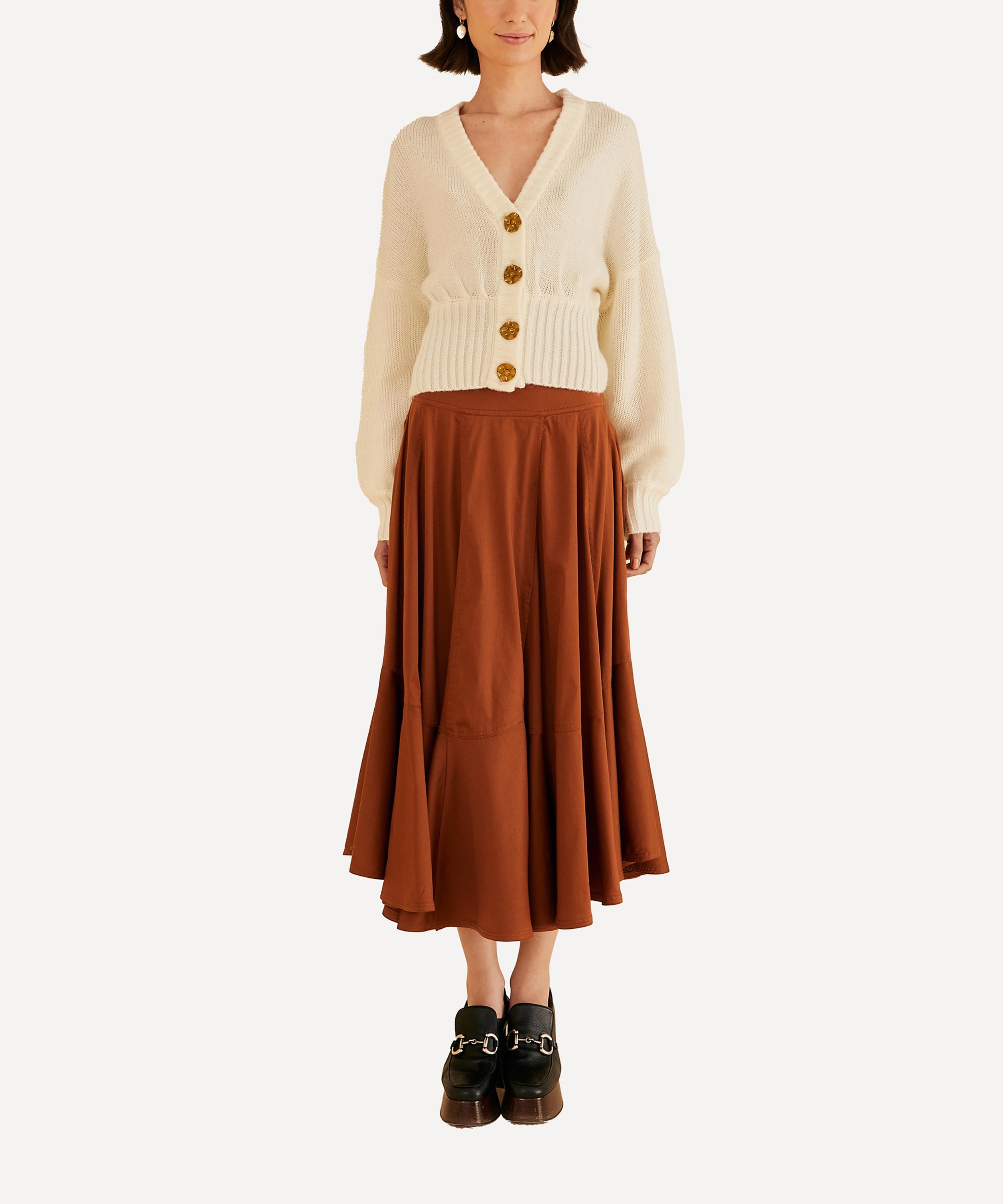 Caramel Ruffled Maxi-Skirt - 2