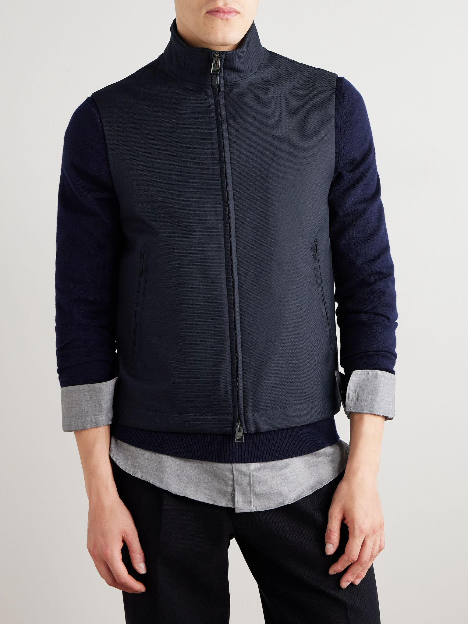 Aston Padded Shell Zip-Up Gilet Blue - 3