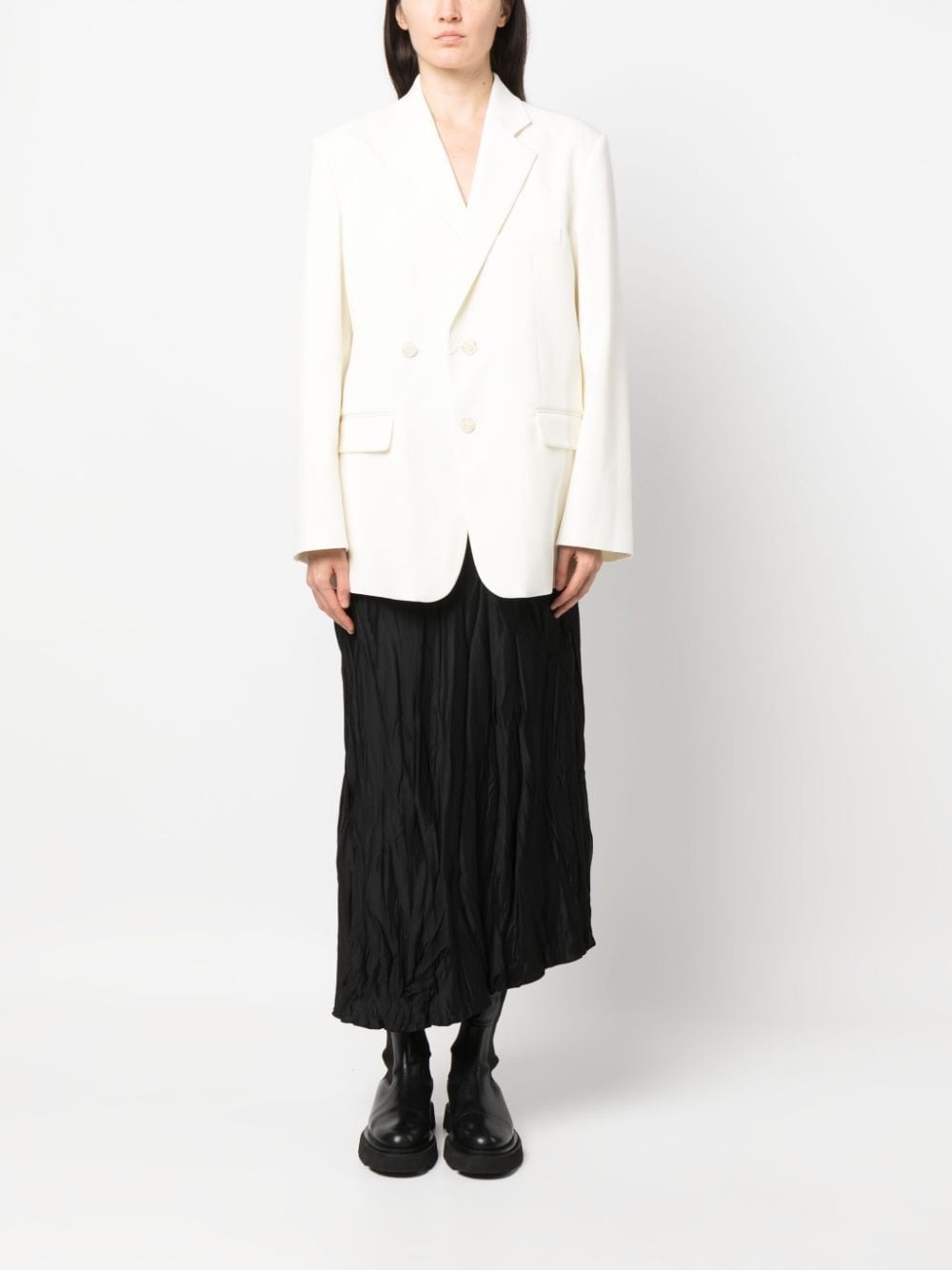 asymmetric double-breasted blazer - 6