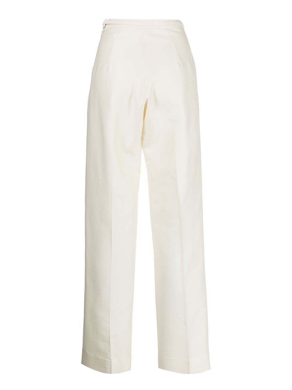 wide-leg wool-silk trousers - 2