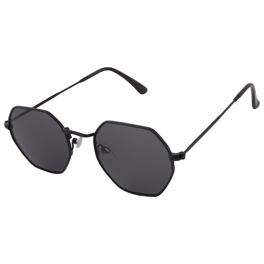 Frye - Frye 58969FCO001 Smoke Hexagonal Ladies Sunglasses 10260444.COM BLKSMK - 3