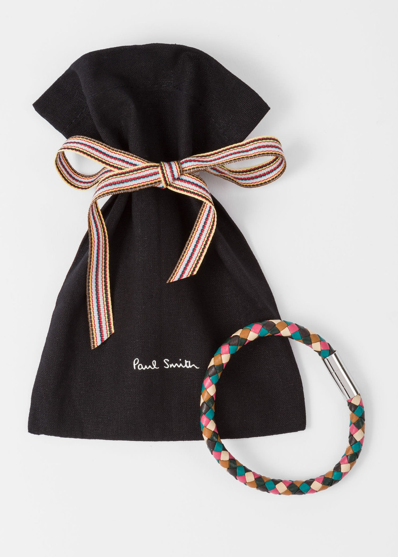 Paul Smith Woven Leather Bracelet outlook