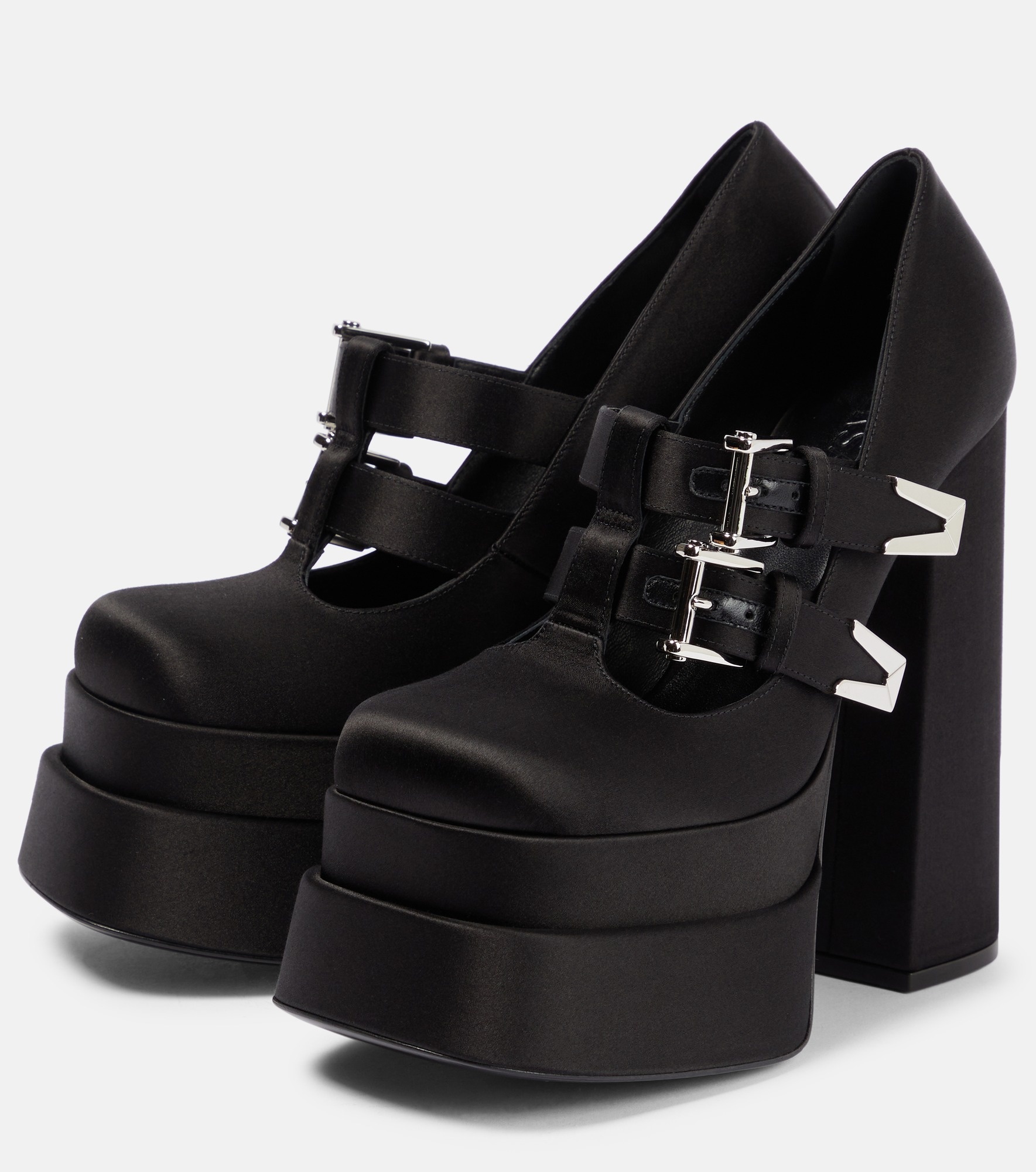 Medusa Aevitas satin platform pumps - 5