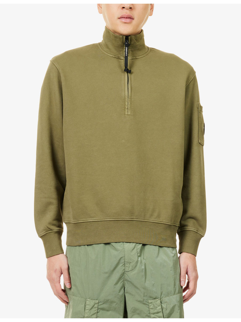 Half-Zip Long-Sleeve Cotton-Jersey Sweatshirt 3