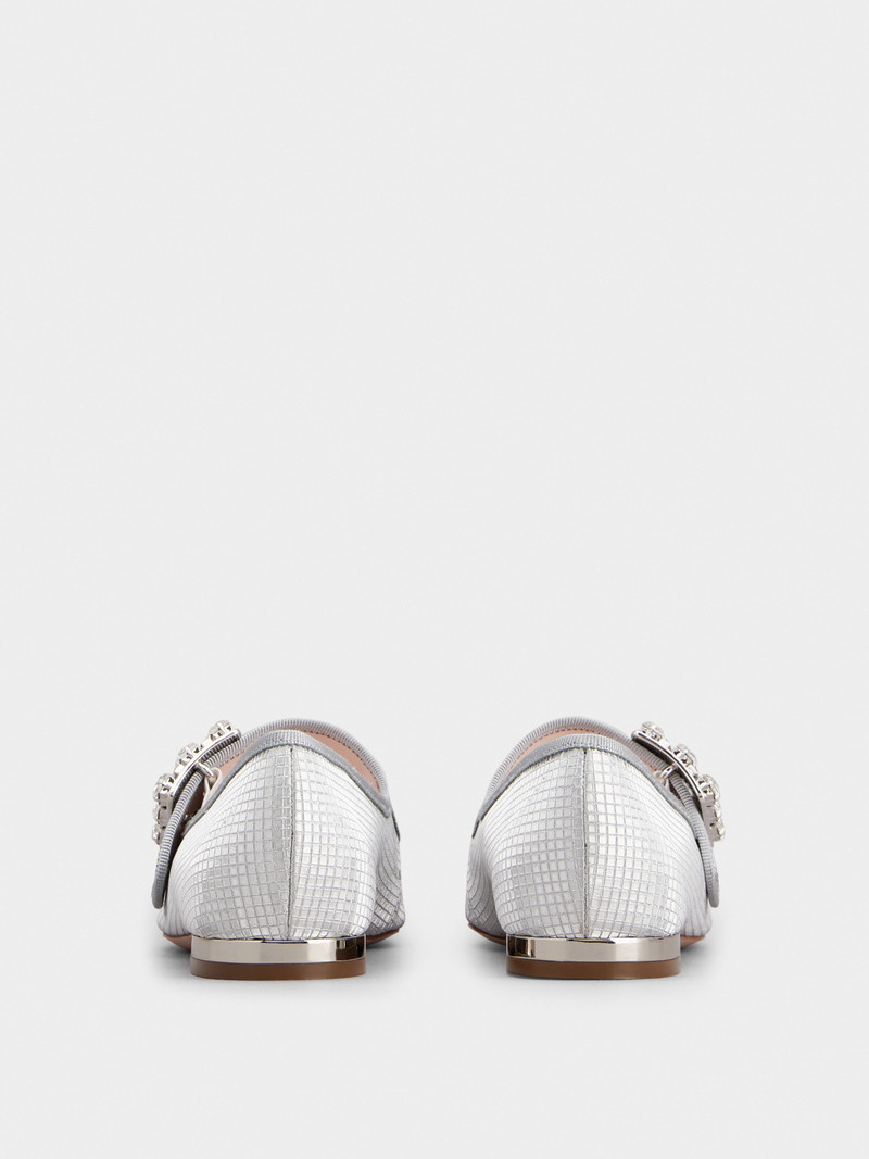 Roger Vivier Trés Vivier Strass Buckle Babies Ballerinas in Fabric outlook