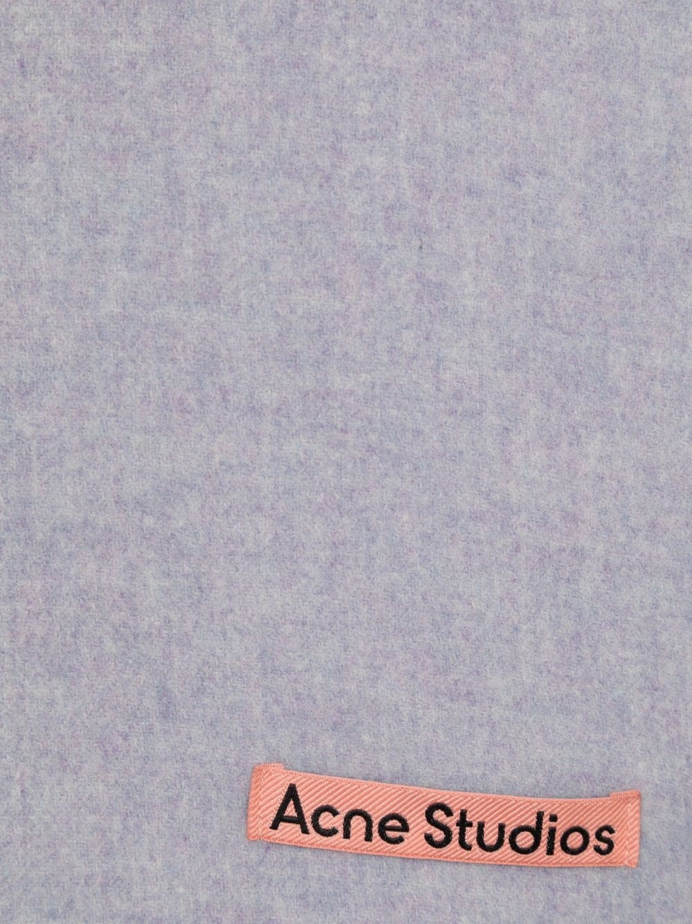 logo-tag fringed wool scarf - 3