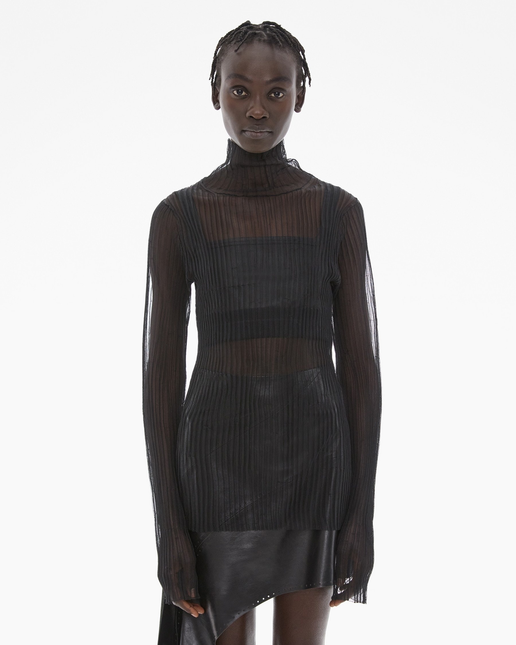 SHEER TURTLENECK TEE - 3