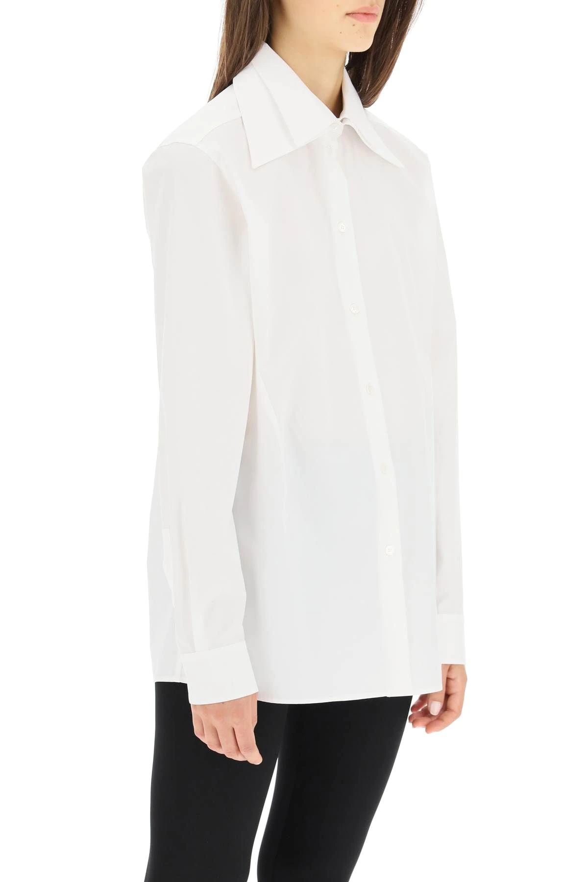 POPLIN SHIRT WITH REMOVABLE WIDE COLLAR - 3