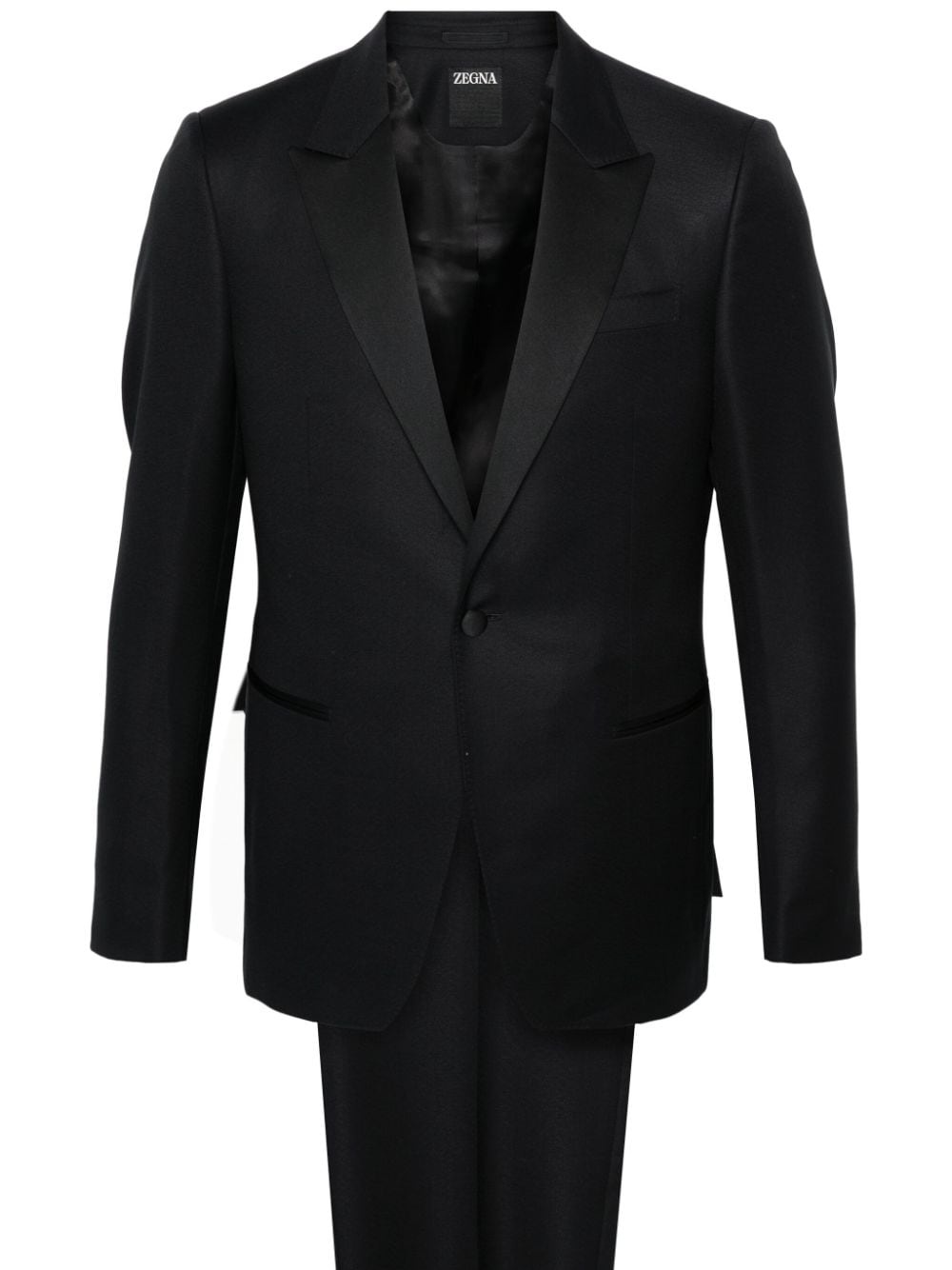 single-breasted wool suit - 1
