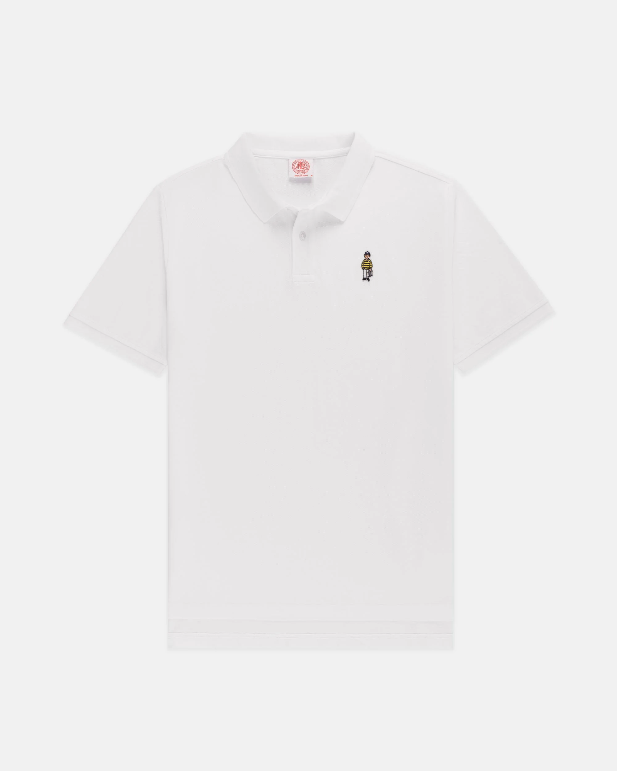 WHITE IVY GUY COTTON PIQUE POLO - 1