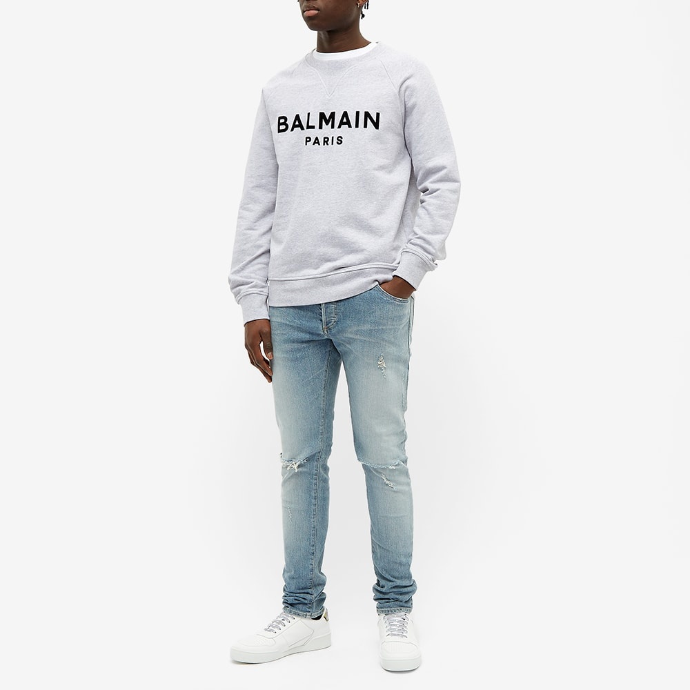 Balmain B Embroidered Distressed Slim Jean - 7