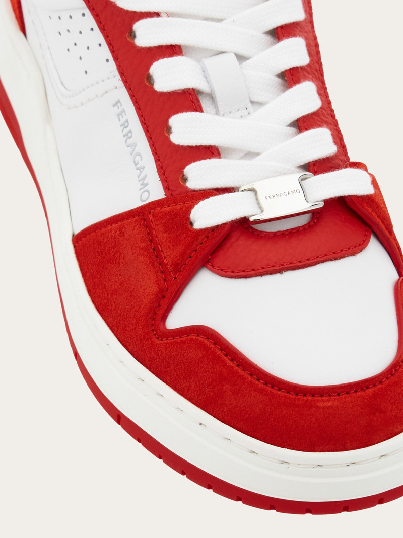 Suede patch skate sneaker 6
