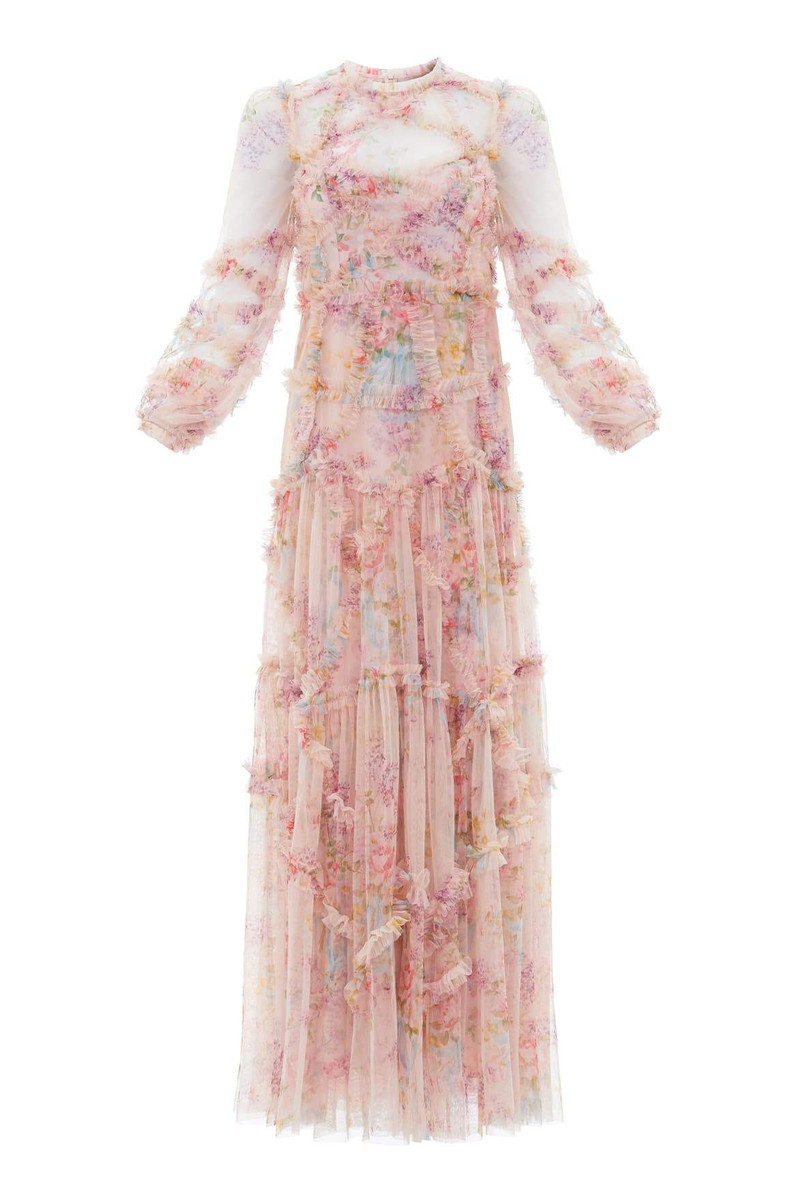 Needle & Thread Floral Diamond Ruffle Gown outlook